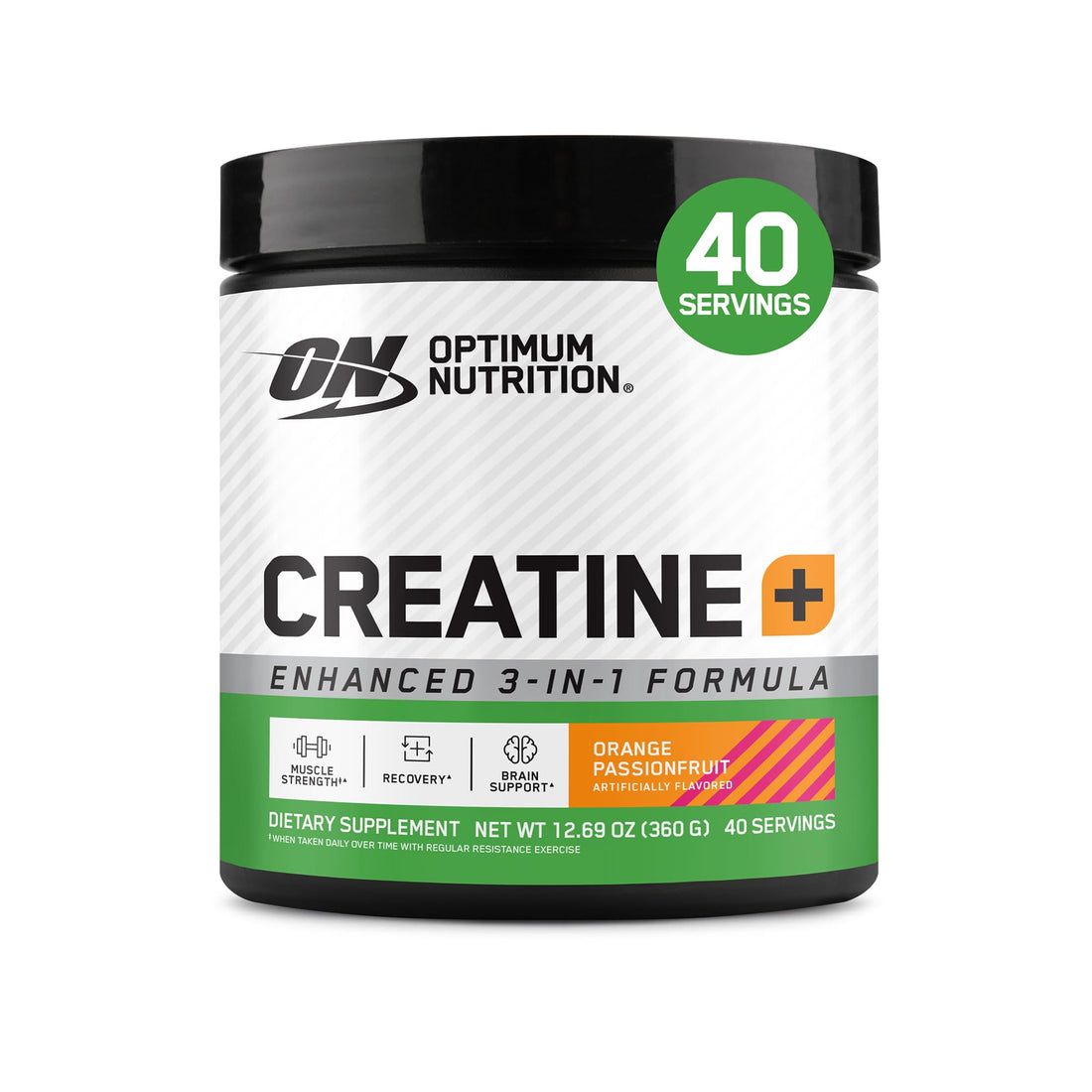 Optimum Nutrition Creatine Monohydrate Plus Powder, Orange Passionfruit Flavored Creatine Performance Blend With Electrolytes for Hydration, Added Vitamins, 40 Servings, 360 Grams (Packaging May Vary) Optimum Nutrition buy supplements canada