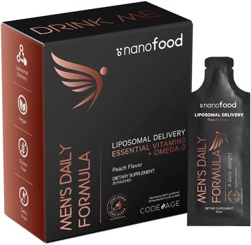 Codeage Daily Men Liquid Vitamins Supplement - Liposomal Multivitamin A, B, C, D, E, Biotin, Omega-3 & Omega-9 Codeage buy supplements canada