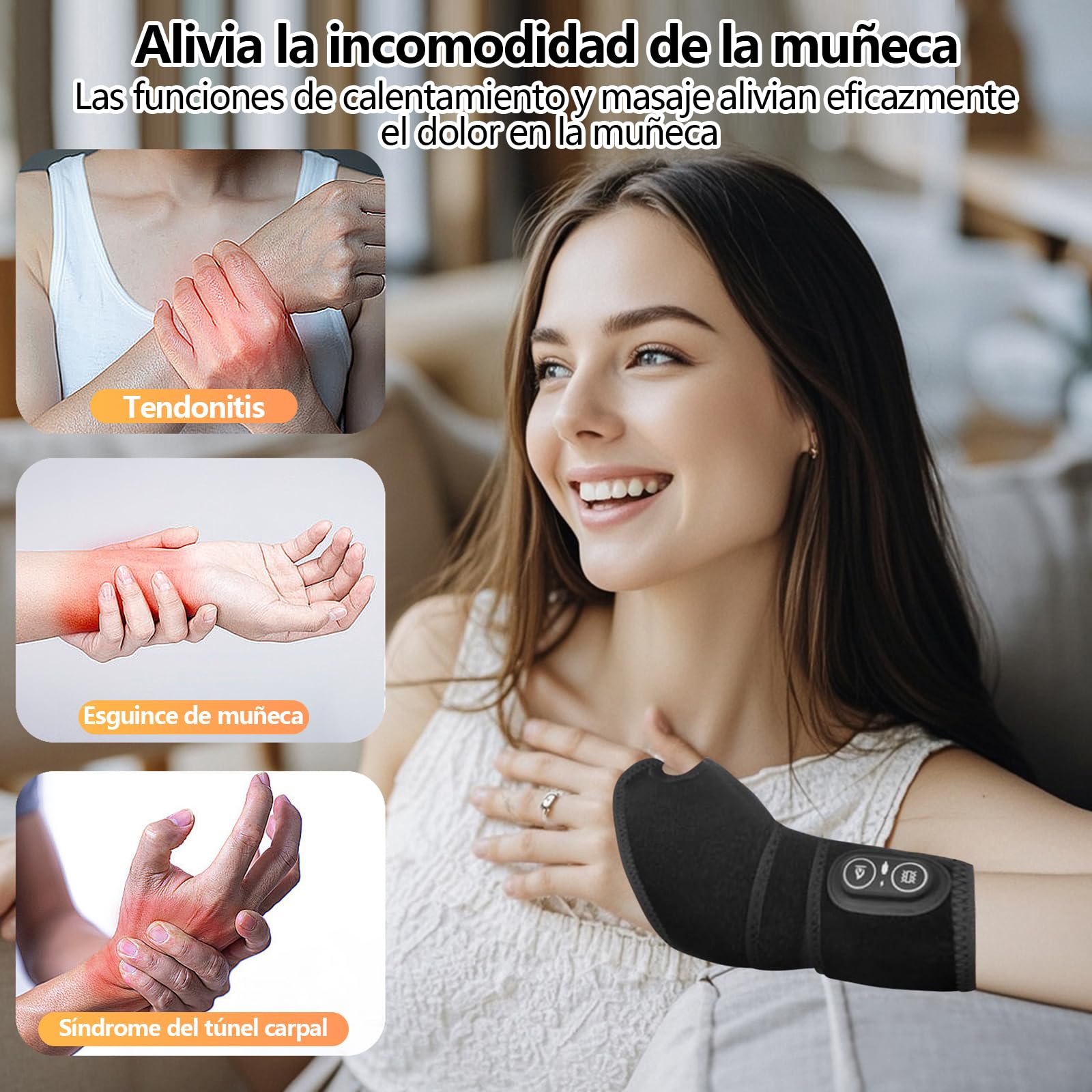 ZMHWANY Rechargeable Cordless Wrist Massager with Heat and Compression, 3000mAh Battery for Arthritis Carpal Tunnel Pain Relief, Wireless Heating Pad Ideal for Seniors ZMHWANY buy supplements canada