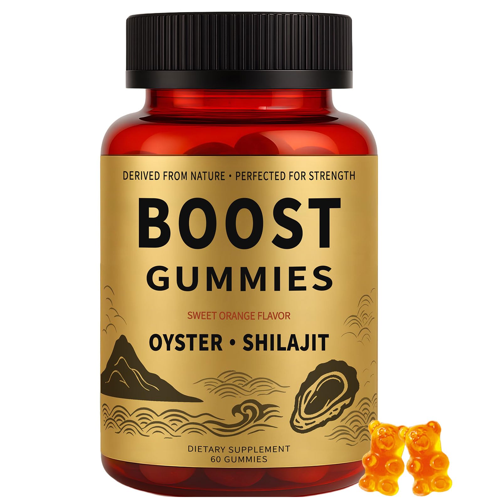Rulinal Boost Alpha Gummies for Men | Oyster Shilajit Gummies for Adults | Enhances Strength & Immune Support | with Oyster, Shilajit, Vitamin B3, Maca Powder | Non-GMO & Vegan | 60 Gummies Rulinal buy supplements canada