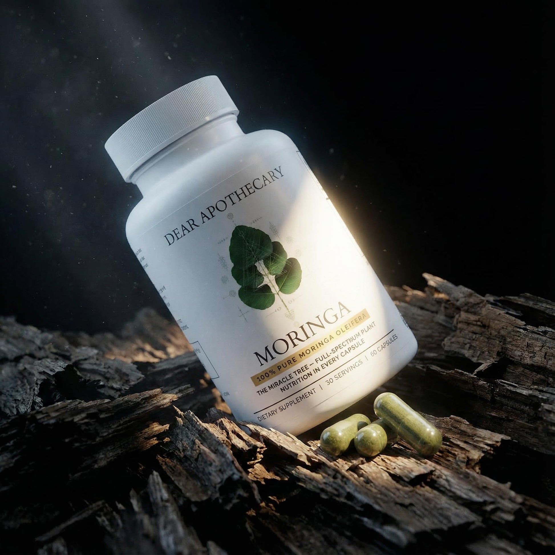Moringa Oleifera Capsules 800mg - Pure Leaf Powder Superfood with Antioxidants Vitamins Minerals Amino Acids - Energy Immune Support Green Supplement for Men Women Dear Apothecary buy supplements canada