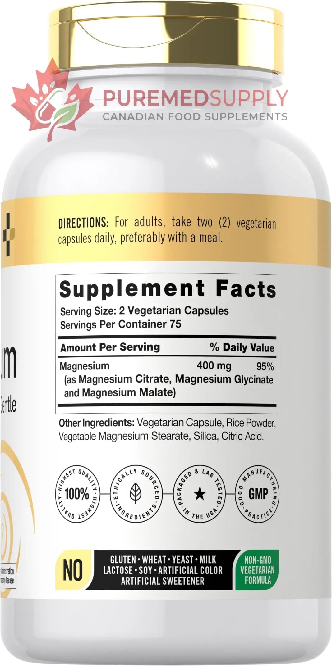 Doctor's Way Triple Magnesium Complex | 150 Capsules | Citrate, Glycinate, & Malate Supplement | Vegetarian, Non-GMO, Gluten Free Formula Doctor's Way buy supplements canada