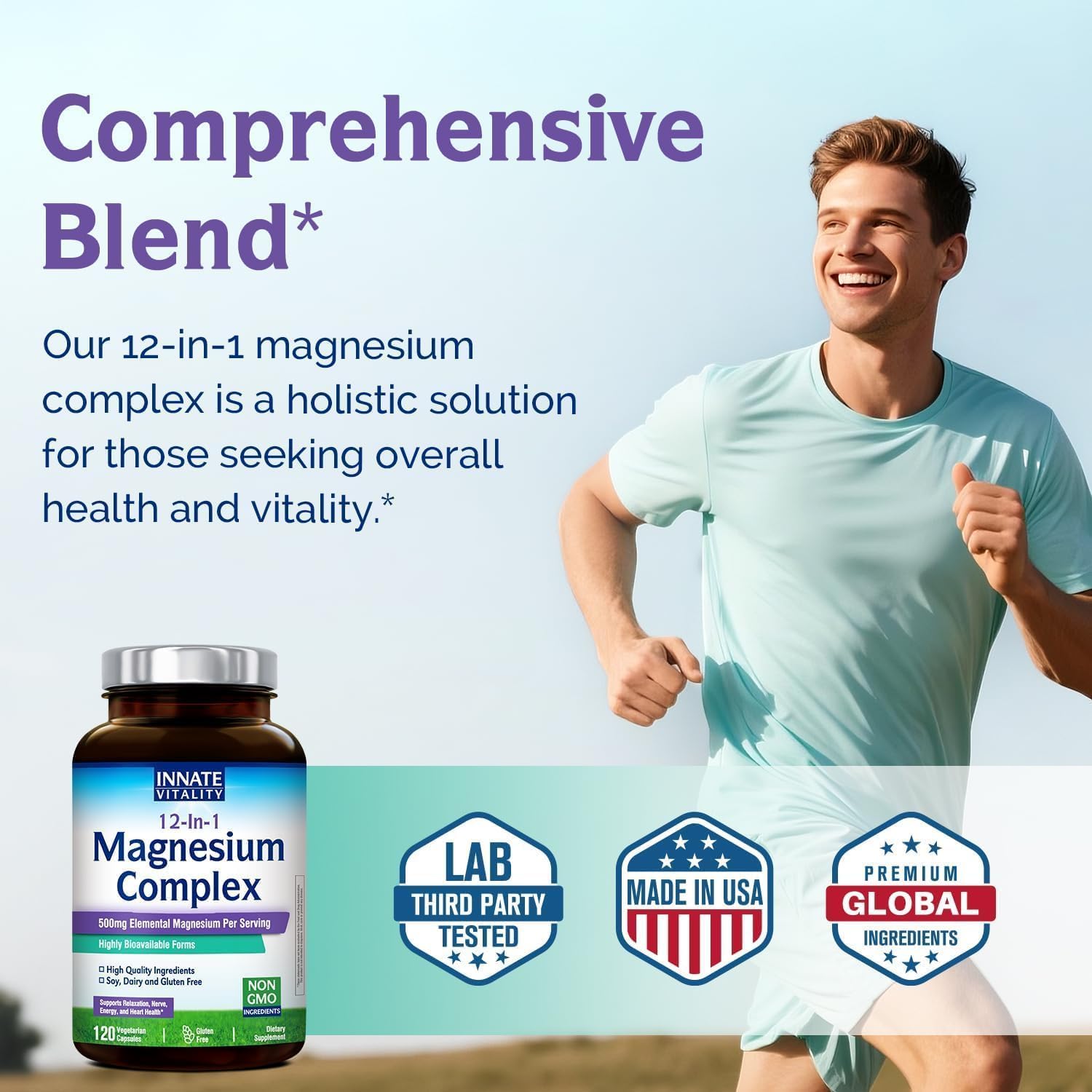 Innate Vitality 12-in-1 Magnesium Complex, 500 mg Elemental Mag, with Magnesium Glycinate Malate Taurate Aspartate & More, Innate Vitality buy supplements canada