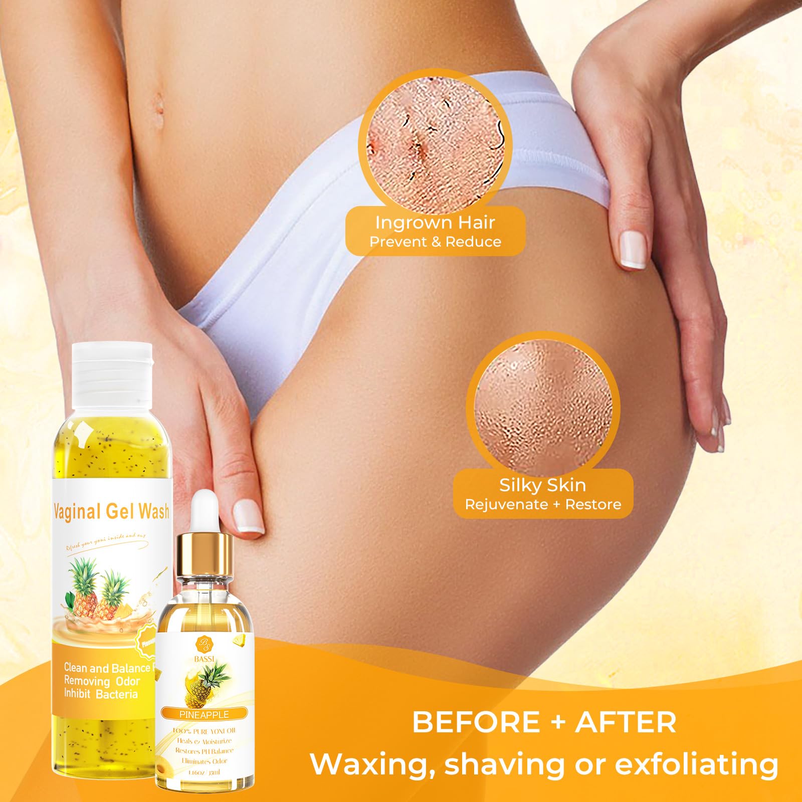 Feminine Wash & Yoni Oil & Yoni Soap Set for Women, Yoni Wash for Vaginal Ph Balance Remove Odor BASSI buy supplements canada