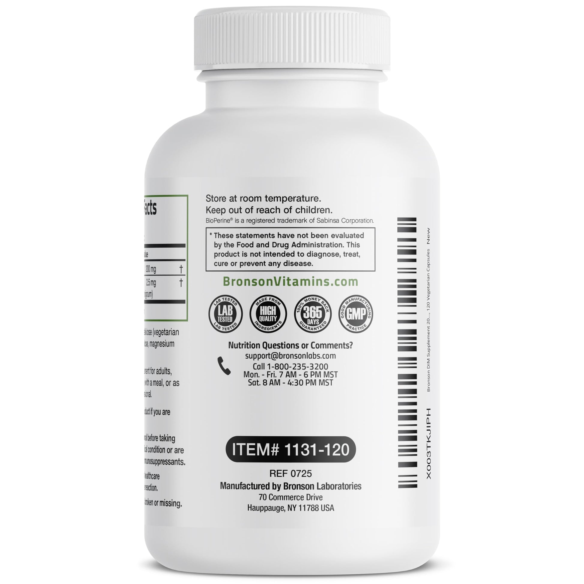 Bronson DIM Supplement 200 MG Diindolymethane with BioPerine for Enhanced Absorption, Estrogen Metabolism & Maintains Balanced Hormone Levels, 120 Vegetarian Capsules Bronson buy supplements canada