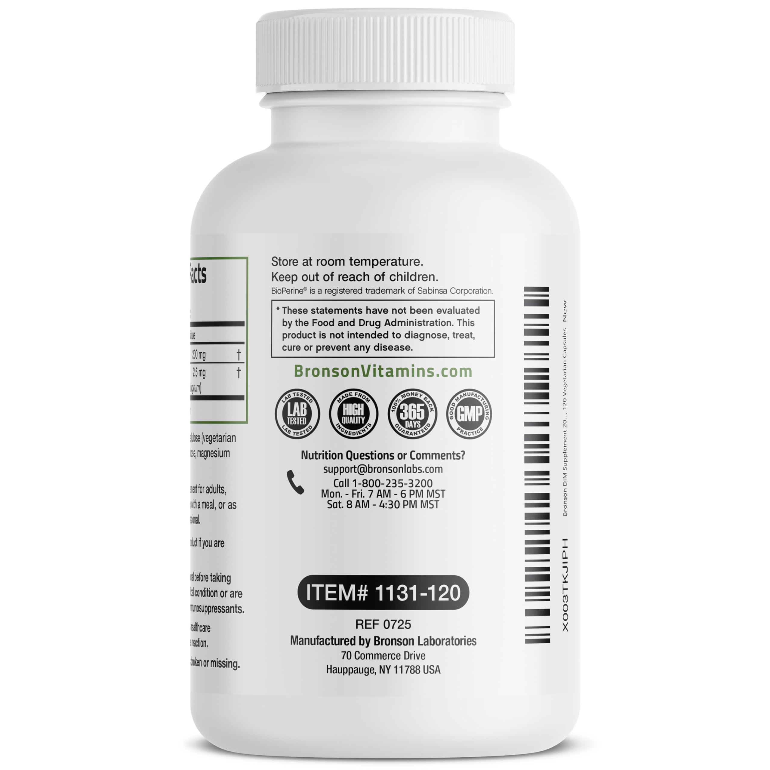 Bronson DIM Supplement 200 MG Diindolymethane with BioPerine for Enhanced Absorption, Estrogen Metabolism & Maintains Balanced Hormone Levels, 120 Vegetarian Capsules Bronson buy supplements canada