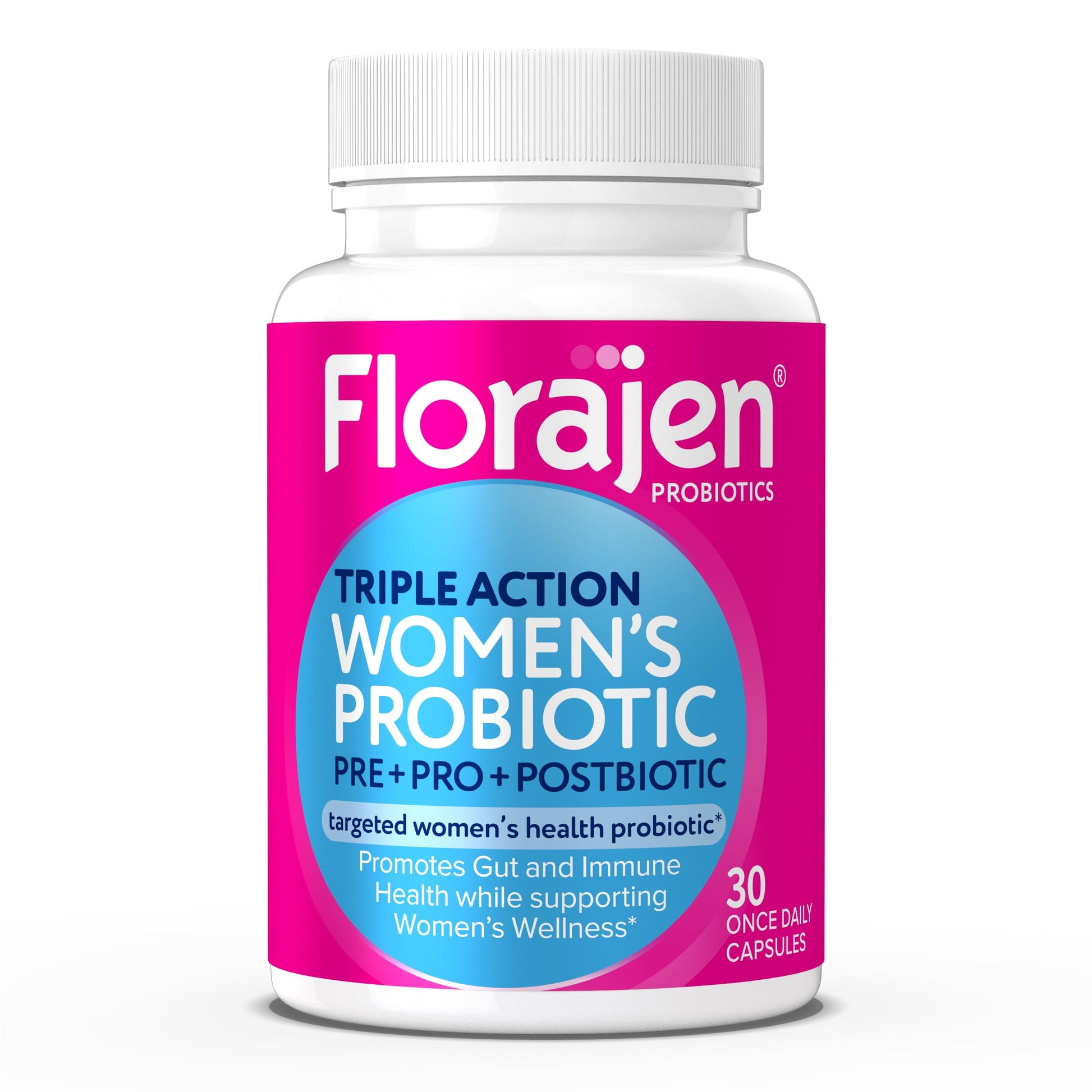 Florajen Women's Complete Triple-Action Prebiotic + Probiotic + Postbiotic for Digestive & Immune Support - Fast-Acting Relief from Constipation & Bloating - Gluten-Free - Vegan - Non-GMO - 30-Count Florajen buy supplements canada