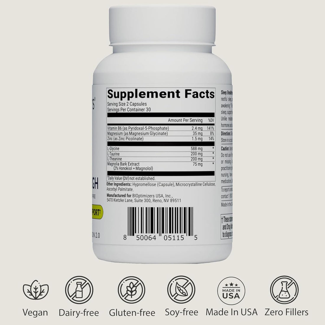BIOptimizers Sleep Breakthrough Capsules - Natural Support Supplement | Calming Relief Aid for Adults BIOptimizers buy supplements canada