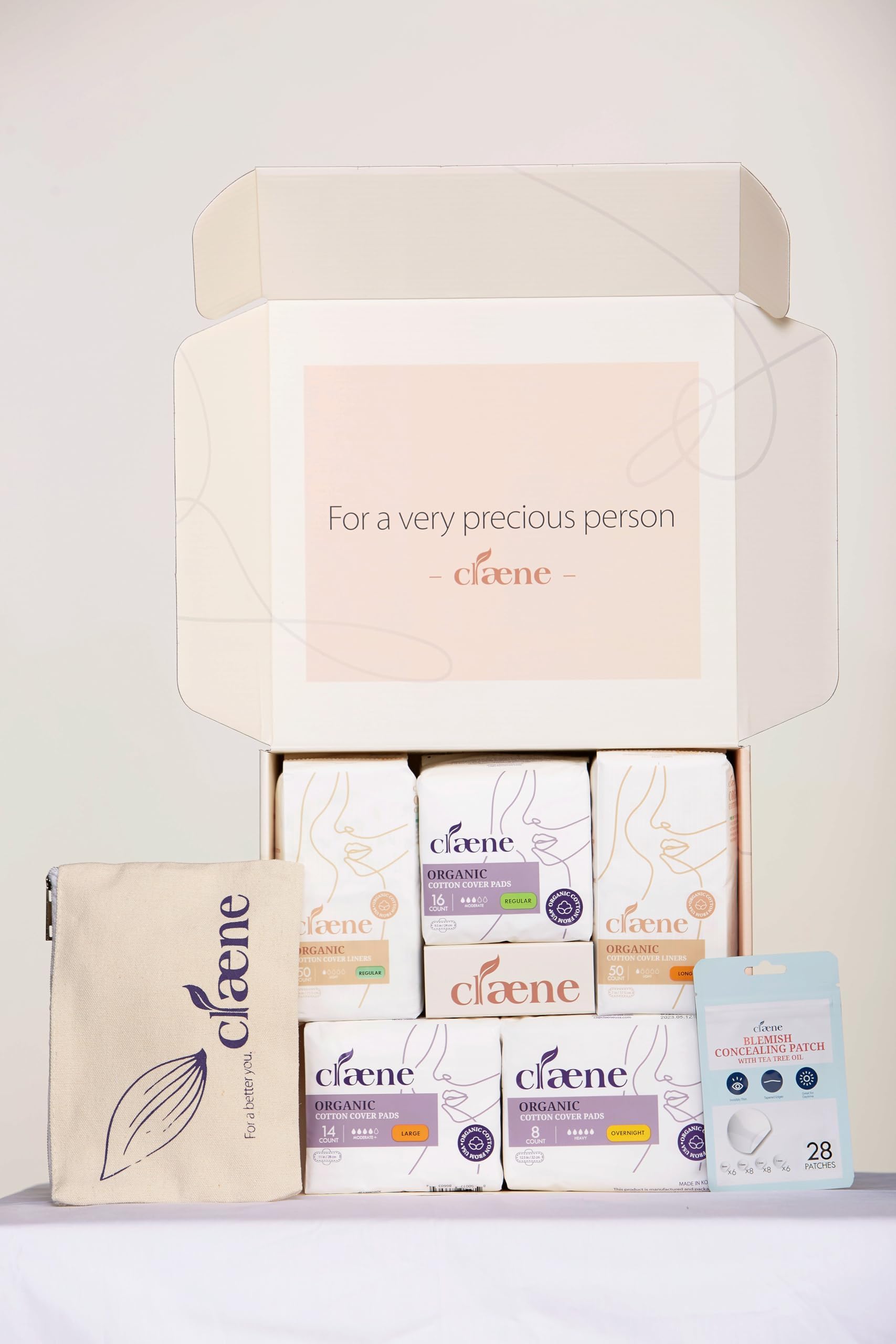 Claene Organic Cotton Panty Liners, Unscented, Thin, Cruelty-Free, Daily, Breathable Organic Panty CLAENE buy supplements canada