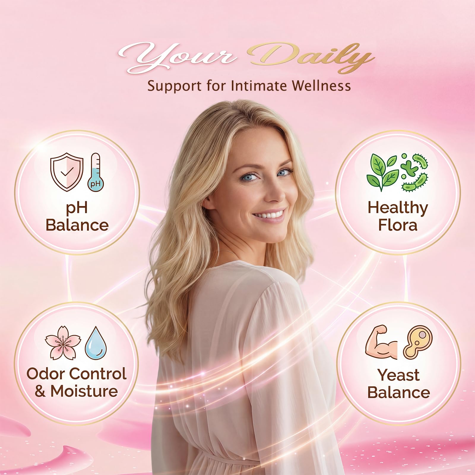 Premium Feminine Balance Gummies for Women - 60 Gummies, Hawaiian Pineapple Flavor - with Probiotics & Vitamin C - Supports Feminine Wellness & Healthy Balance - Gluten Free, Vegan（30 Servings）（Q2） QZQHUA buy supplements canada