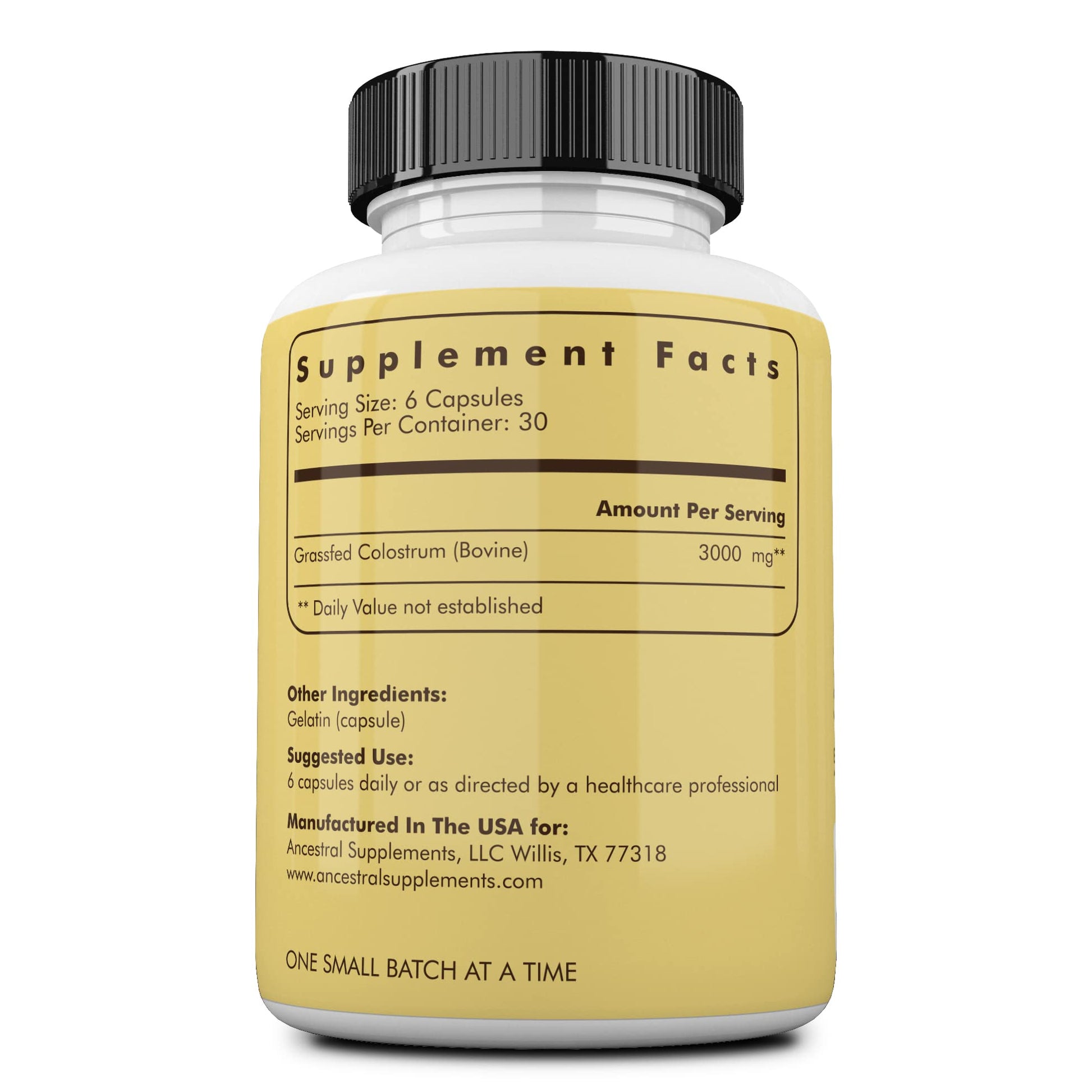 Ancestral Supplements Grass Fed Beef Colostrum Supplement, 3000 mg, 180 Capsules Ancestral Supplements buy supplements canada