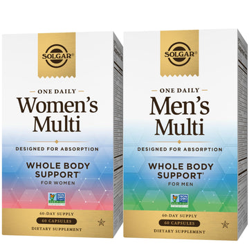 SOLGAR One a Day Women & Mens Bundle:Daily Women's Multi Whole Body Support, 60 Servings + Daily Men's Multivitamin Whole Body Support Supplement, 60 Servings SOLGAR buy supplements canada