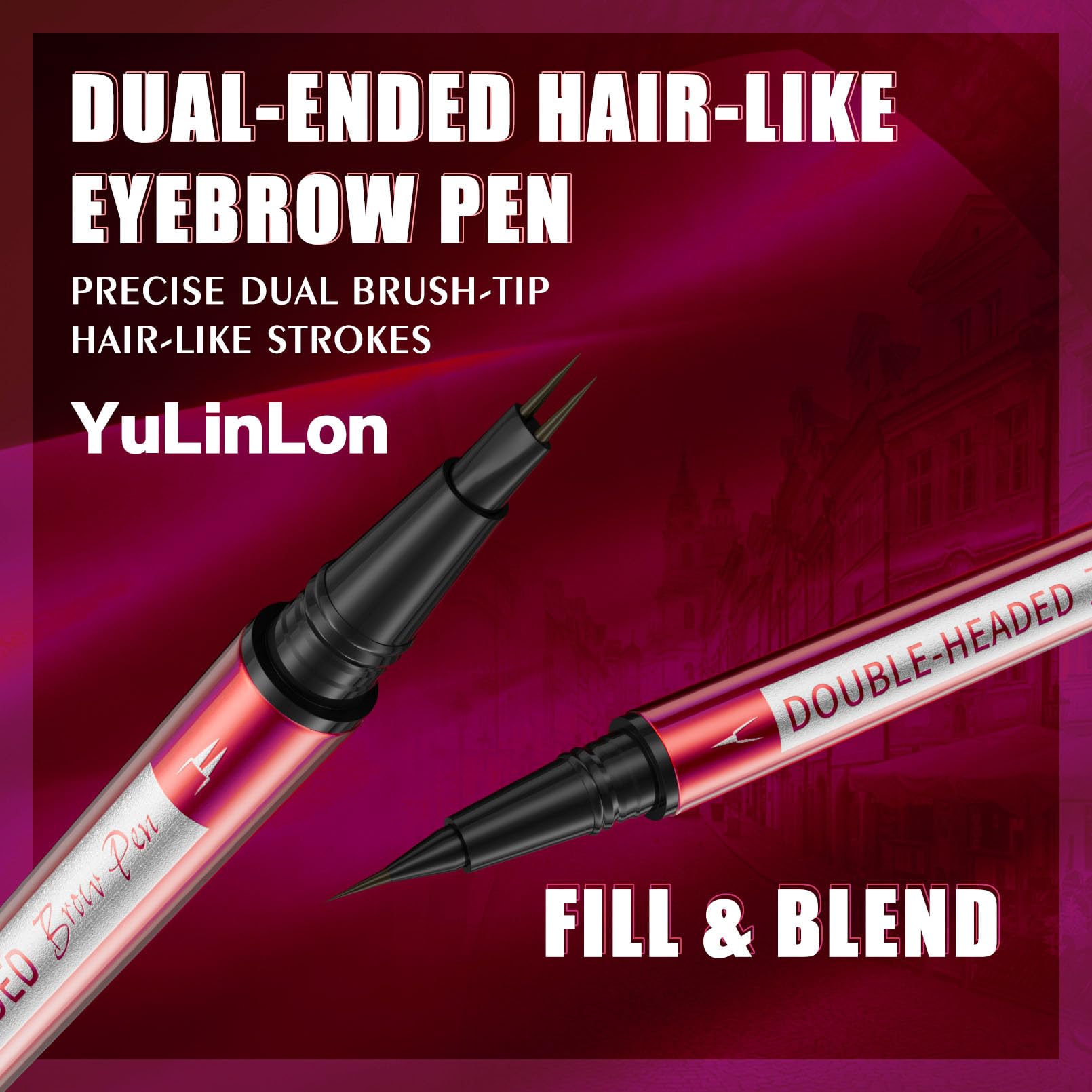 YuLinLon Double-Headed Brow Pen, Ultra-Precise Hair-Like Strokes, Long-Lasting Waterproof Makeup, Available in 5 Natural Shades (3#Dark Brown) Yulinlon buy supplements canada