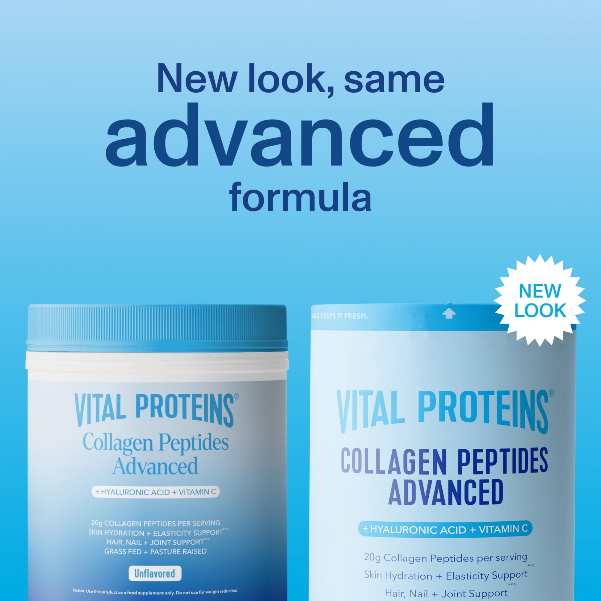 Vital Proteins Collagen Peptides Powder Advanced with Hyaluronic Acid & Vitamin C, Collagen Supplements, Unflavored, 12 Servings Vital Proteins buy supplements canada