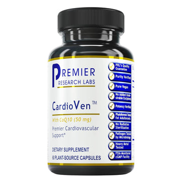 Premier Research Labs CardioVen - CoQ10, Coenzyme Q10, Co Q 10 Supplement 50mg, Ubiquinol with Chlorella, Tocotrienol & Cayenne Pepper for Heart Health, Antioxidant Support - 60 Vegetarian Capsules Premier Research Labs buy supplements canada