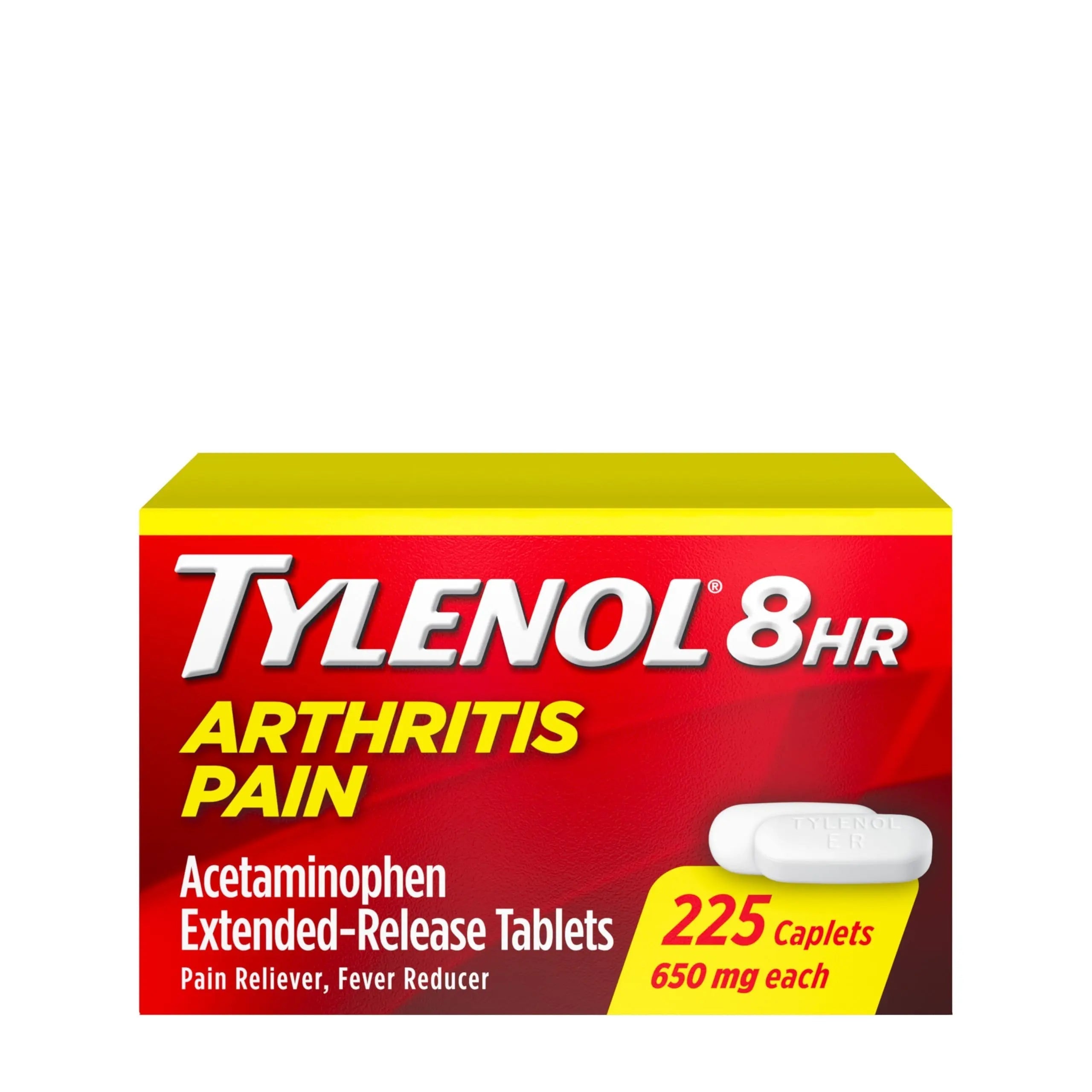 Tylenol Acetaminophen 650 mg Extended Release Caplets, Fast, Strong Pain Relief, 8 Hour Arthritis Pain Relief, Joint Pain Reliever & Fever Reducer, Long-Lasting Relief, Oral Medicine, 225 Count Tylenol buy supplements canada