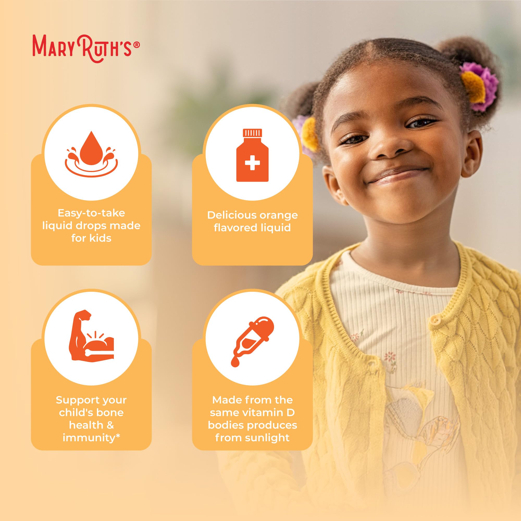 MaryRuth Organics USDA Organic Vitamin D3 Liquid Drops for Kids | 640 IU Vitamin D3 Per Serving | Kids Immune Support & Bone Health Supplement | Formulated for Ages 4-13 | 0.5oz | 30 Servings MARYRUTH'S buy supplements canada