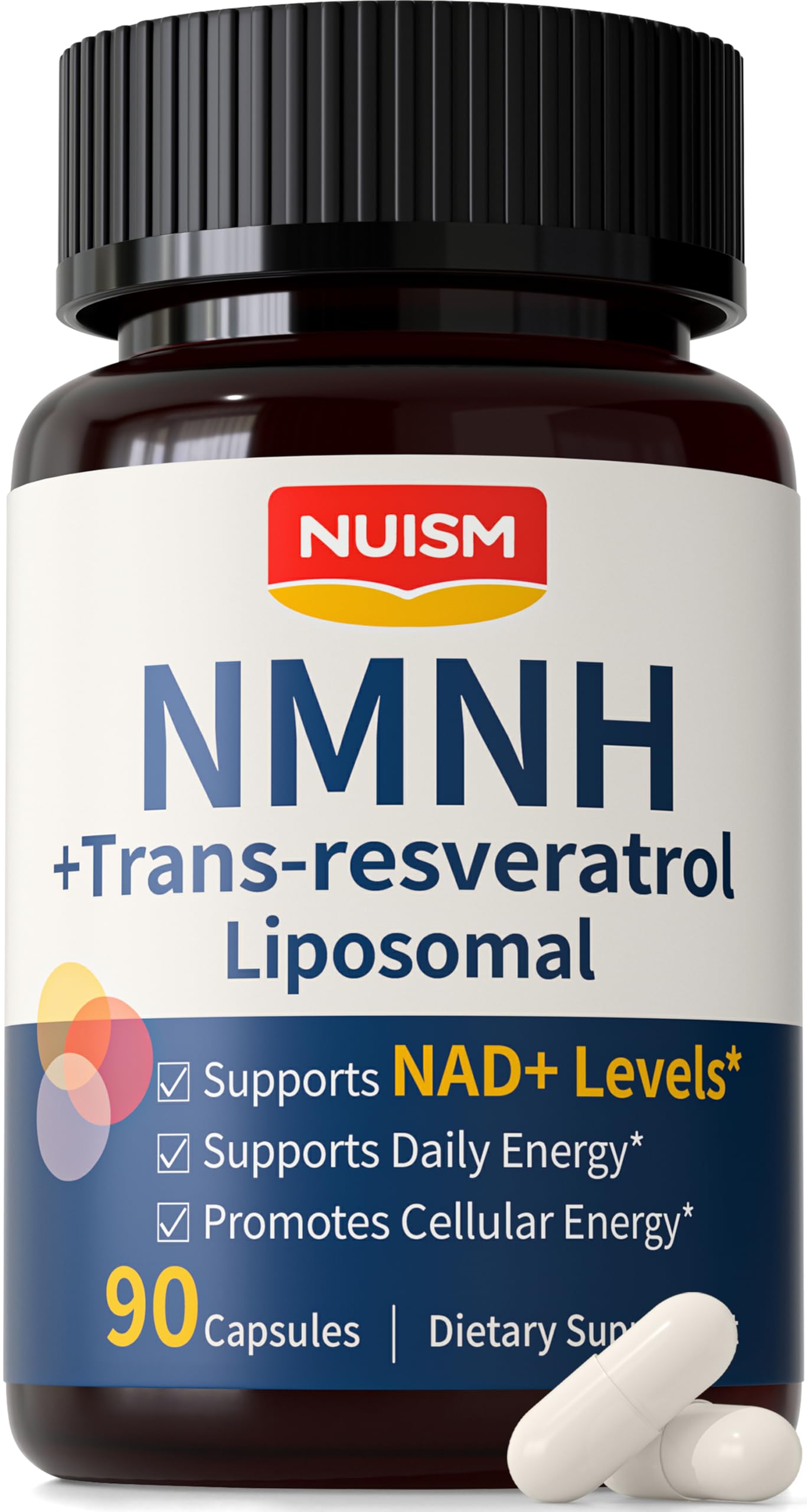 NUISM NMNH NAD+ Supplement, Liposomal 600mg NMN NAD+ and Resveratrol Complex for Cellular Energy, Healthy Aging & Metabolic Support, 90 Capsules NUISM buy supplements canada