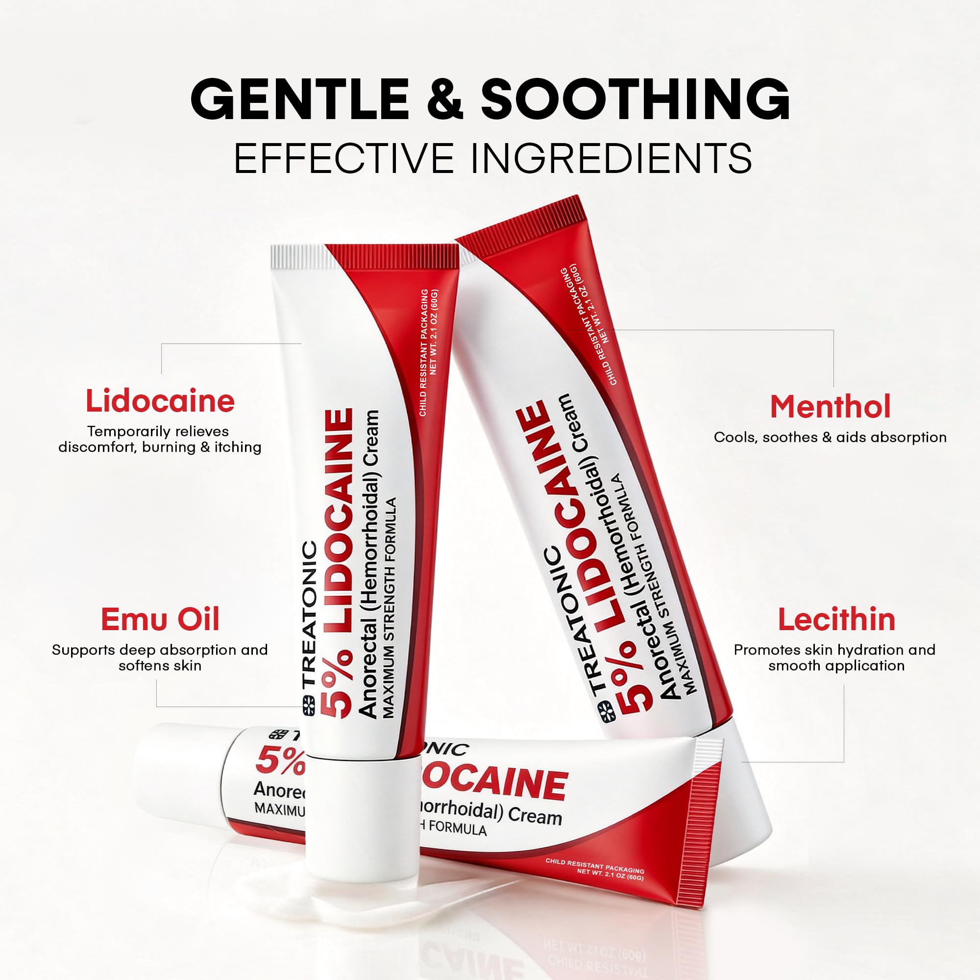 Treatonic 5% Lidocaine Numbing Cream: Lidocaine Cream for Pain Relief, Itching, Burning, Soreness, Hemorrhoid - Maximum Strength Topical Numb Cream - Fast Acting & Long Lasting Numbing Cream - 4.2 oz Treatonic buy supplements canada