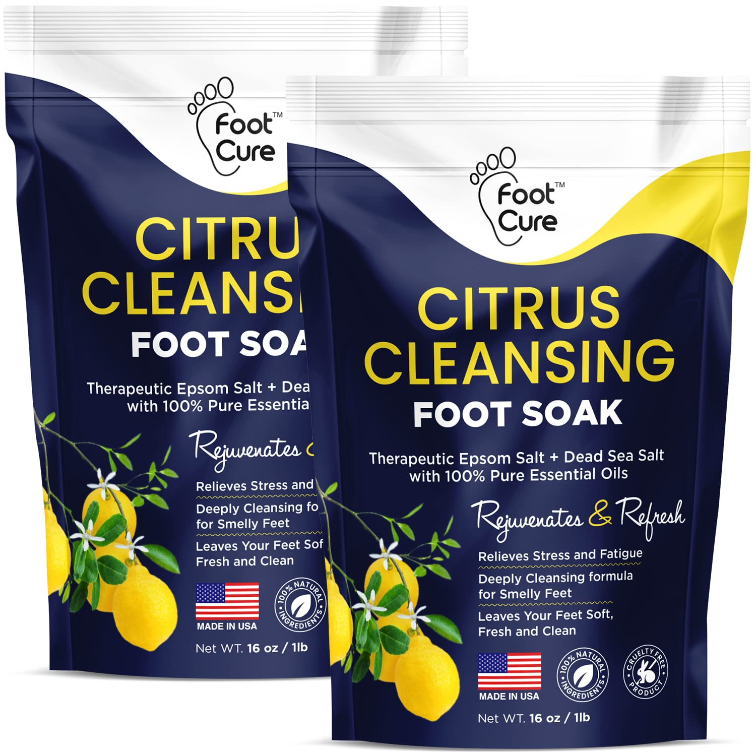 Citrus Detox Foot Soak With Epsom Salts - for Foot Callus, Immune Boost, Damaged Toenail FOOT CURE buy supplements canada