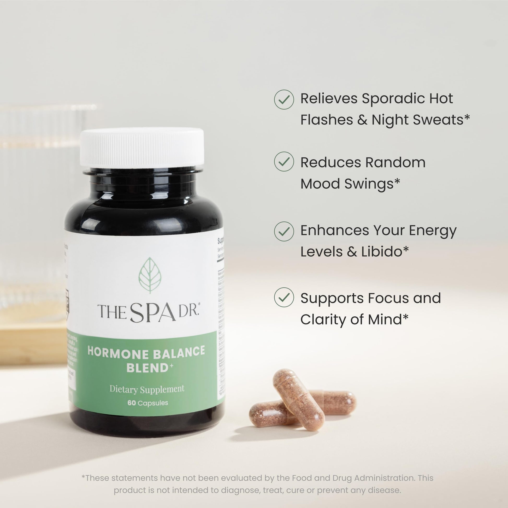 The Spa Dr. Hormone Balance for Women - Menopause Supplements for Women with Saw Palmetto, Chaste Tree Berry, Dong Quai for Night Sweats, Hot Flashes & Mood Swings - Menopause Support - 60 Capsules The Spa Dr. buy supplements canada
