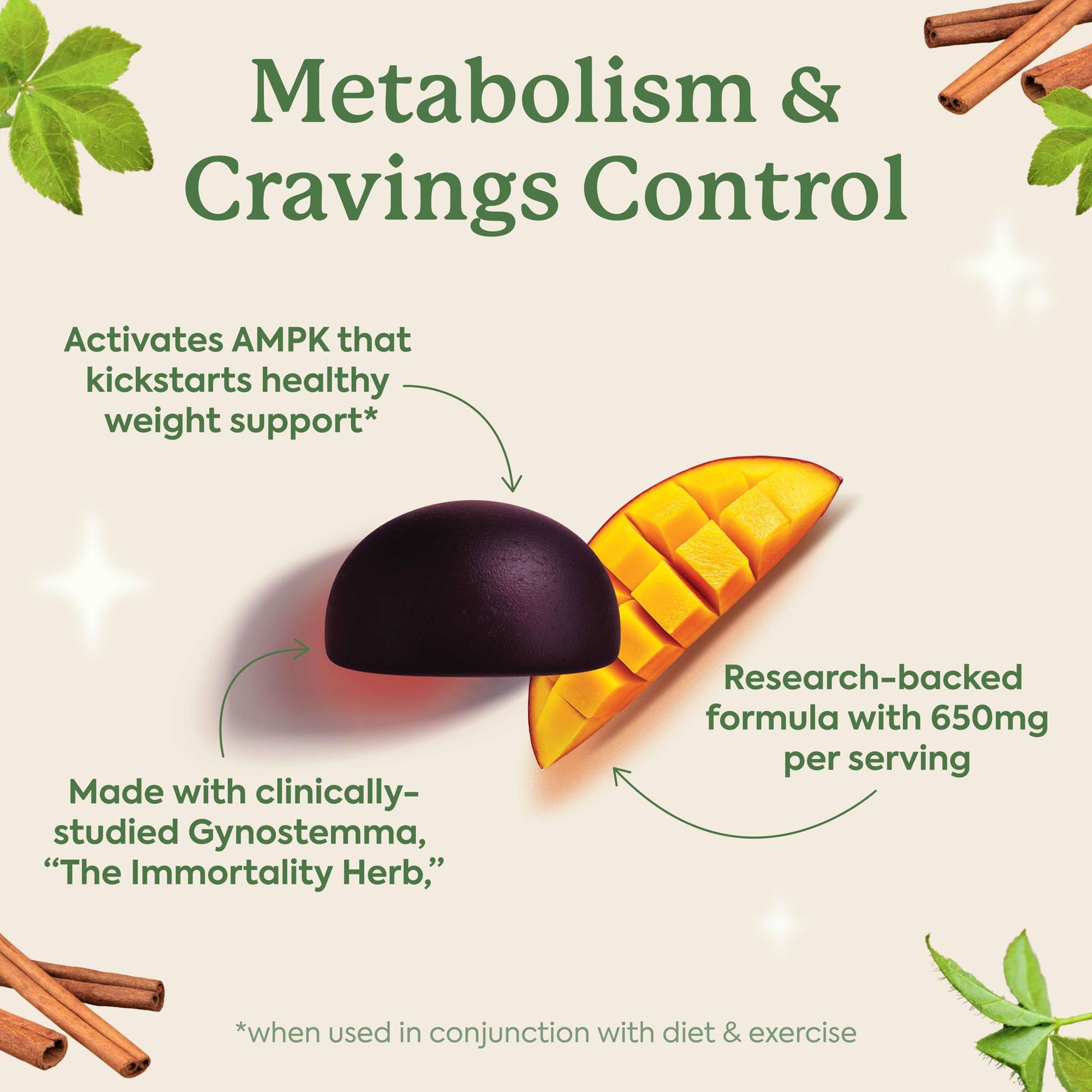 Plant People WonderBurn Metabolism & Cravings Control Gummies, Zero Sugar, Ripe Mango Flavor (60 Count) Plant People buy supplements canada