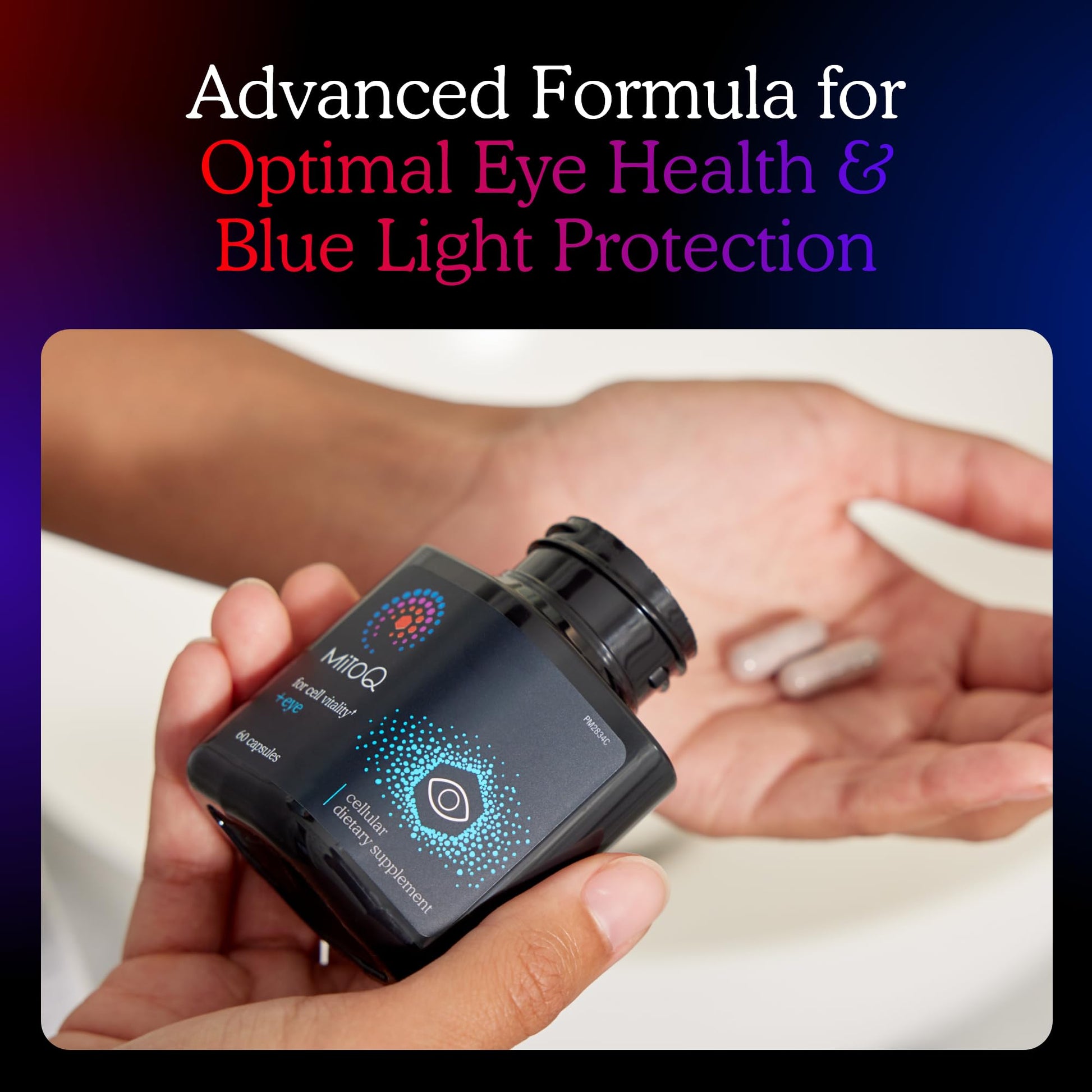 MitoQ +Eye – Eye Health Supplement with Lutein & Zeaxanthin (5:1 Ratio), Bilberry, Maritime Pine Bark, Zinc, Mitoquinol | Supports Macular Health, Visual Clarity & Blue Light Defense MitoQ buy supplements canada
