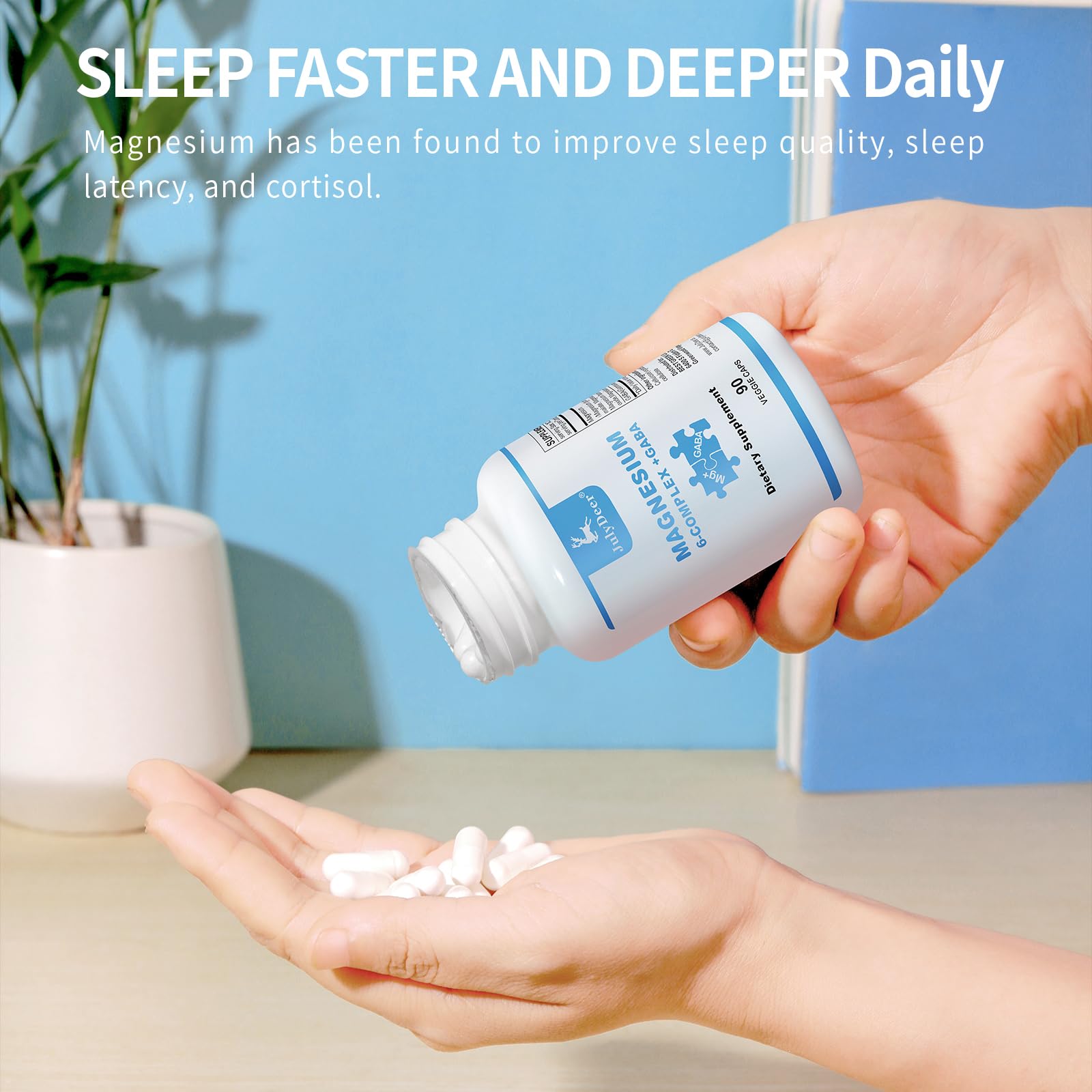 3 Bottles Sixfold Magnesium Complex | 350mg of Magnesium Glycinate, Malate, Citrate, Taurine, Oxide, Mg+ for Muscles,Nerves,& Energy, GABA Sleep Support | High Absorption | Vegan | 90 Capsules Risabou buy supplements canada