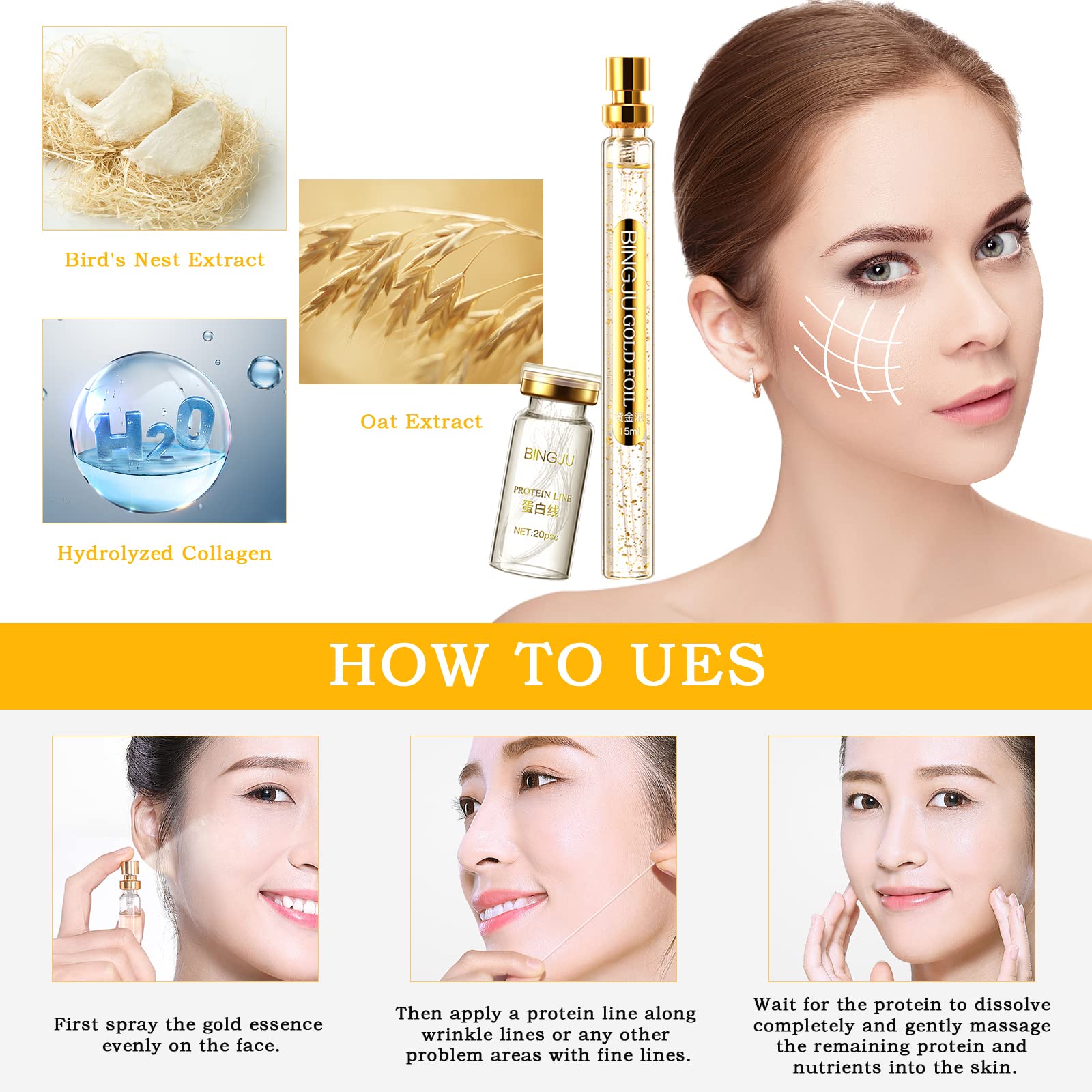 Instalift Korean Protein Thread Lifting Set, Absorbable Collagen Threads for Face Lift, Soluble Protein DRTRU buy supplements canada