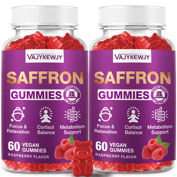VAJYKEWJY Saffron Gummies (88.5 mg) with Magnesium — Enhanced with St. John’s Wort, Rhodiola, Ashwagandha & Vitamins B6, B12, D3 for Mood & Focus Support — 120 Count VAJYKEWJY buy supplements canada