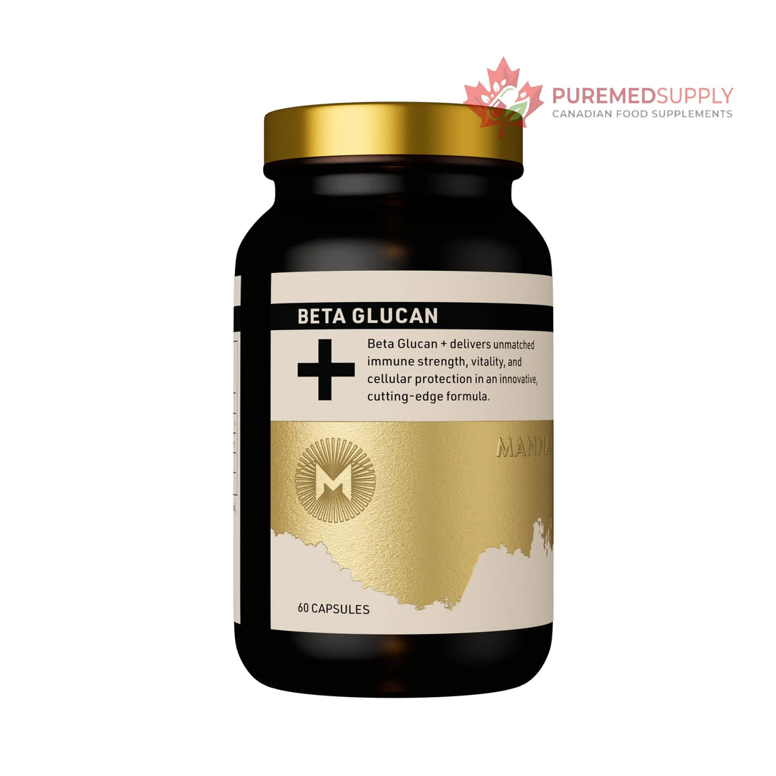 Manna Beta Glucan+ Capsules | 1000mg Beta Glucan Complex | Reishi Mushroom & Oats | Supplement for Immune Support, Heart Health, Cellular Renewal & Antioxidant Protection | 60 Count M Manna buy supplements canada