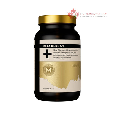 Manna Beta Glucan+ Capsules | 1000mg Beta Glucan Complex | Reishi Mushroom & Oats | Supplement for Immune Support, Heart Health, Cellular Renewal & Antioxidant Protection | 60 Count M Manna buy supplements canada
