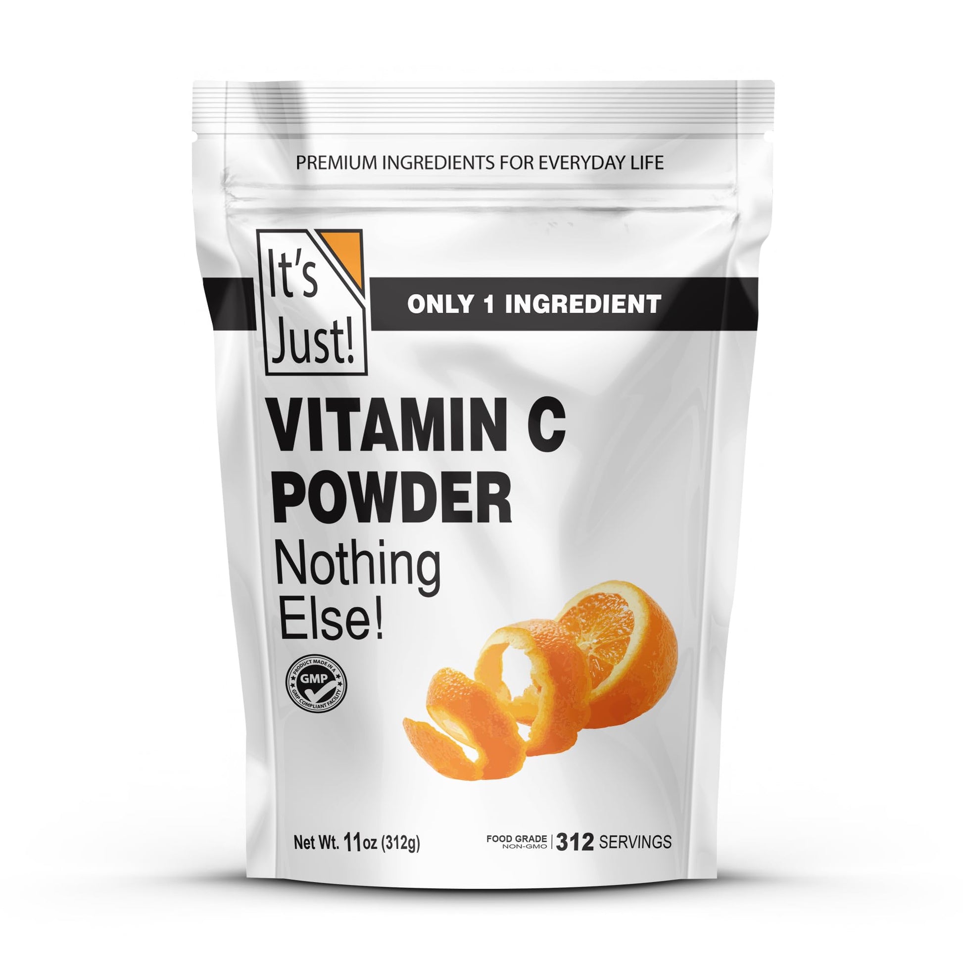 It's Just! - Vitamin C Powder, 100% Pure L-Ascorbic Acid, Food Grade, Immune Support, Homemade Cosmetics (11oz) It's Just! buy supplements canada