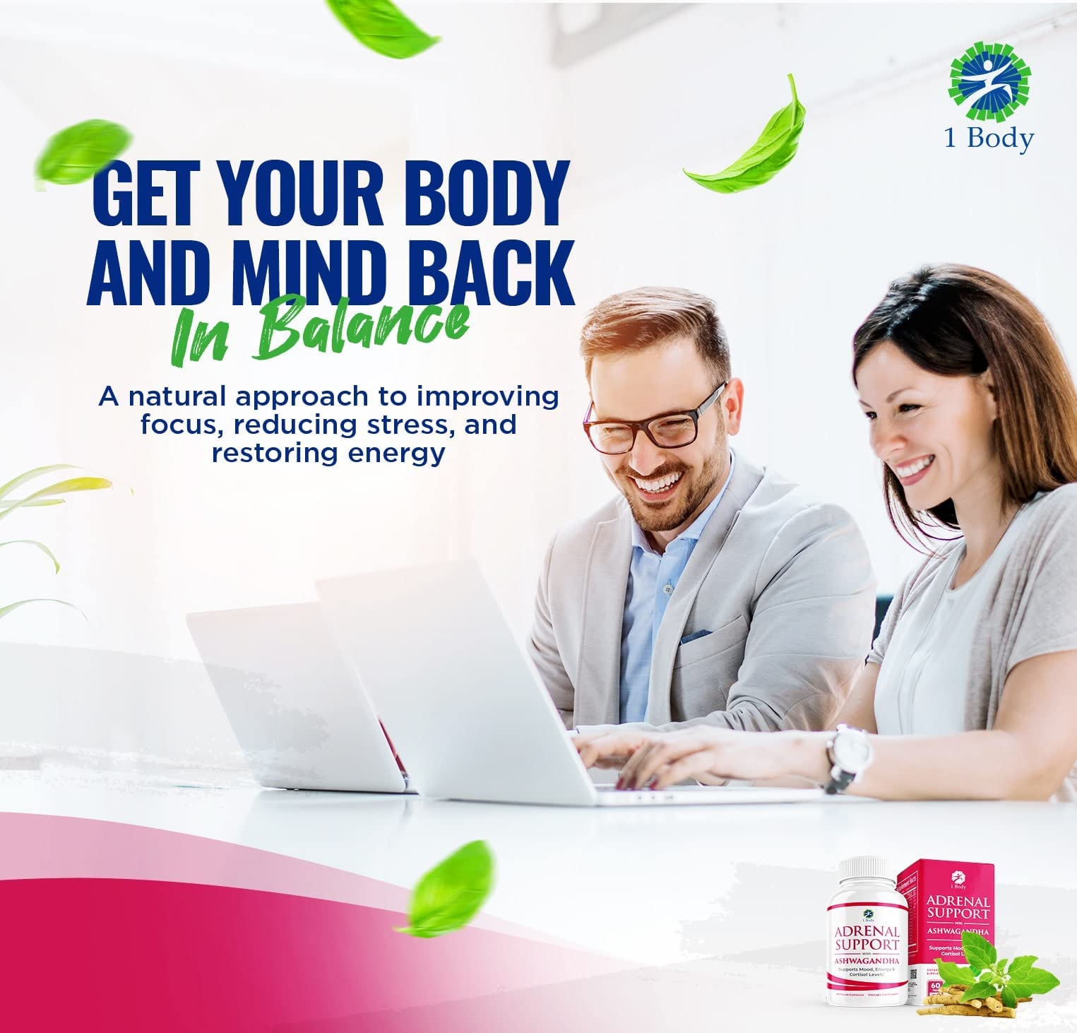 1 Body Adaptogen Complex Supplement with Ashwagandha - 60 Vegan Cap 1 Body buy supplements canada