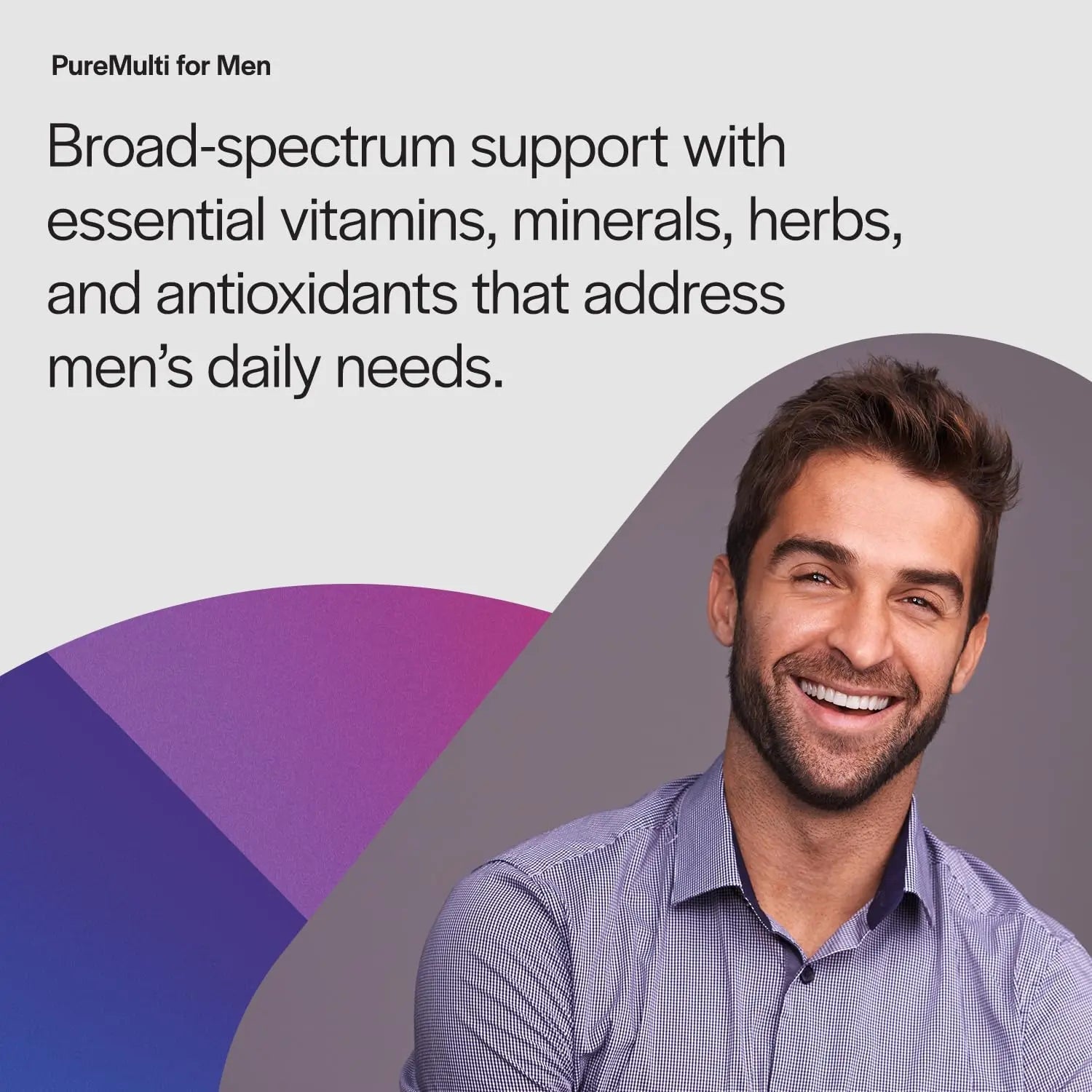 PureFormulas PureMulti for Men - Daily Comprehensive Multivitamin for Men's Health, Vitality, Energy, Focus, & Performance. Mens Vitamins A, C, D, E, & B12 PureFormulas buy supplements canada