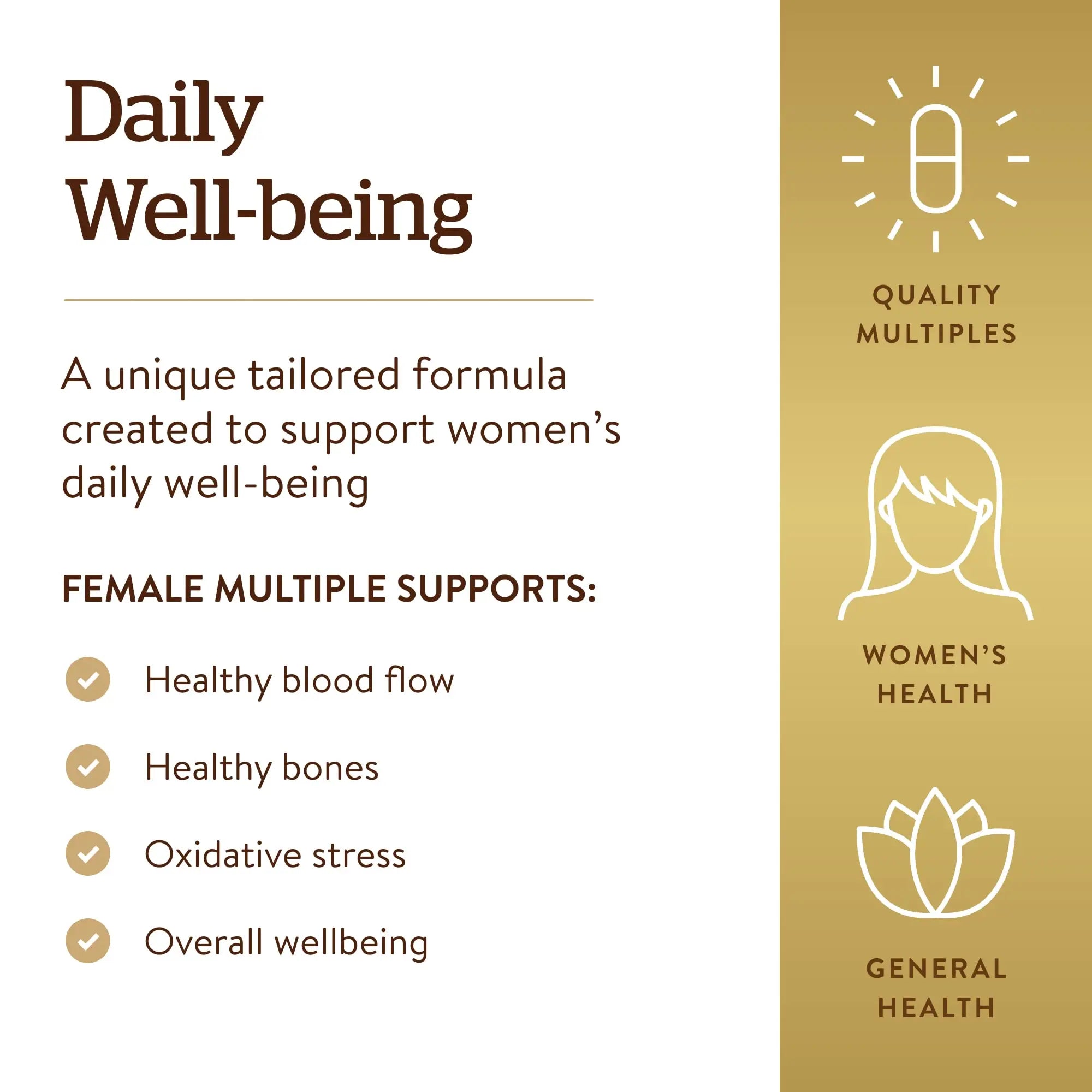 Solgar Female Multiple, 120 Tablets - Multivitamin, Mineral & Herbal Formula for Women - Advanced Phytonutrient Solgar buy supplements canada