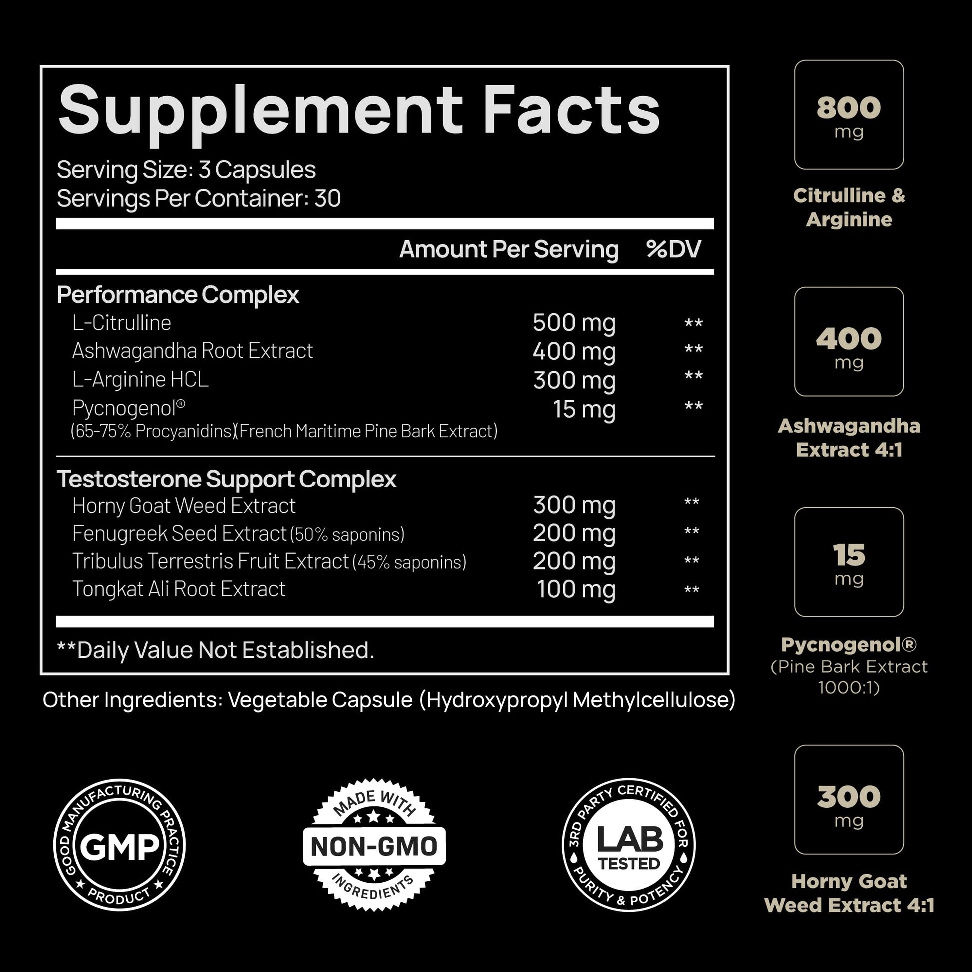 21,800mg Testosterone Booster for Men 8X Strength w. Ashwagandha, Tongkat Ali, Pycnogenol, Tribulus - Total T Male Enhancing Test Booster + Muscle Builder Workout Testosterone Supplement for Men TERRA ELMNT buy supplements canada
