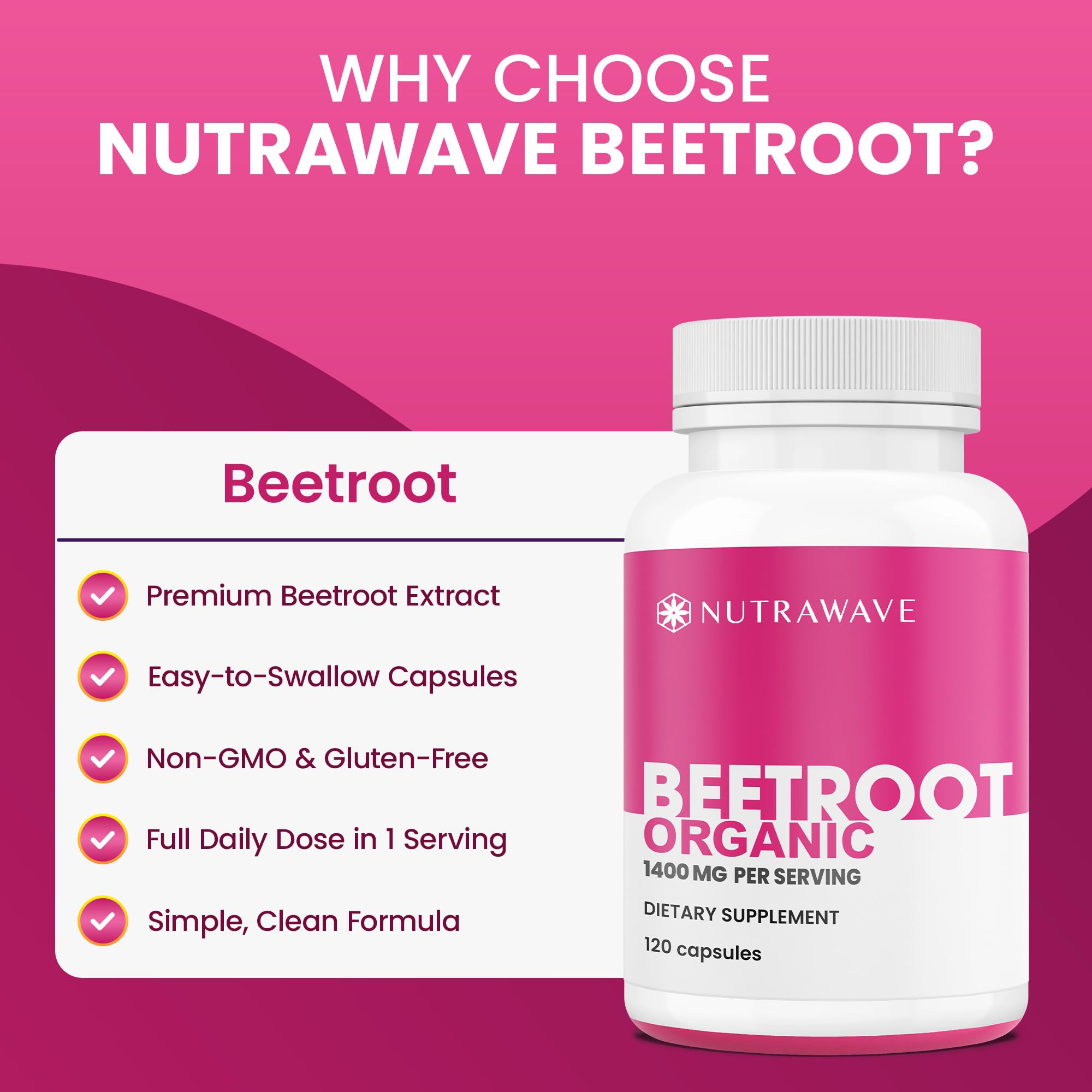 Nutra Wave 1400mg Organic Beet Root Capsules Per Serving – Nitric Oxide Booster for Men – Supports Blood Pressure, Energy, Circulation & Heart Health – Non-GMO, Vegan – 120 Capsules / 60 Day Supply Nutra Wave buy supplements canada