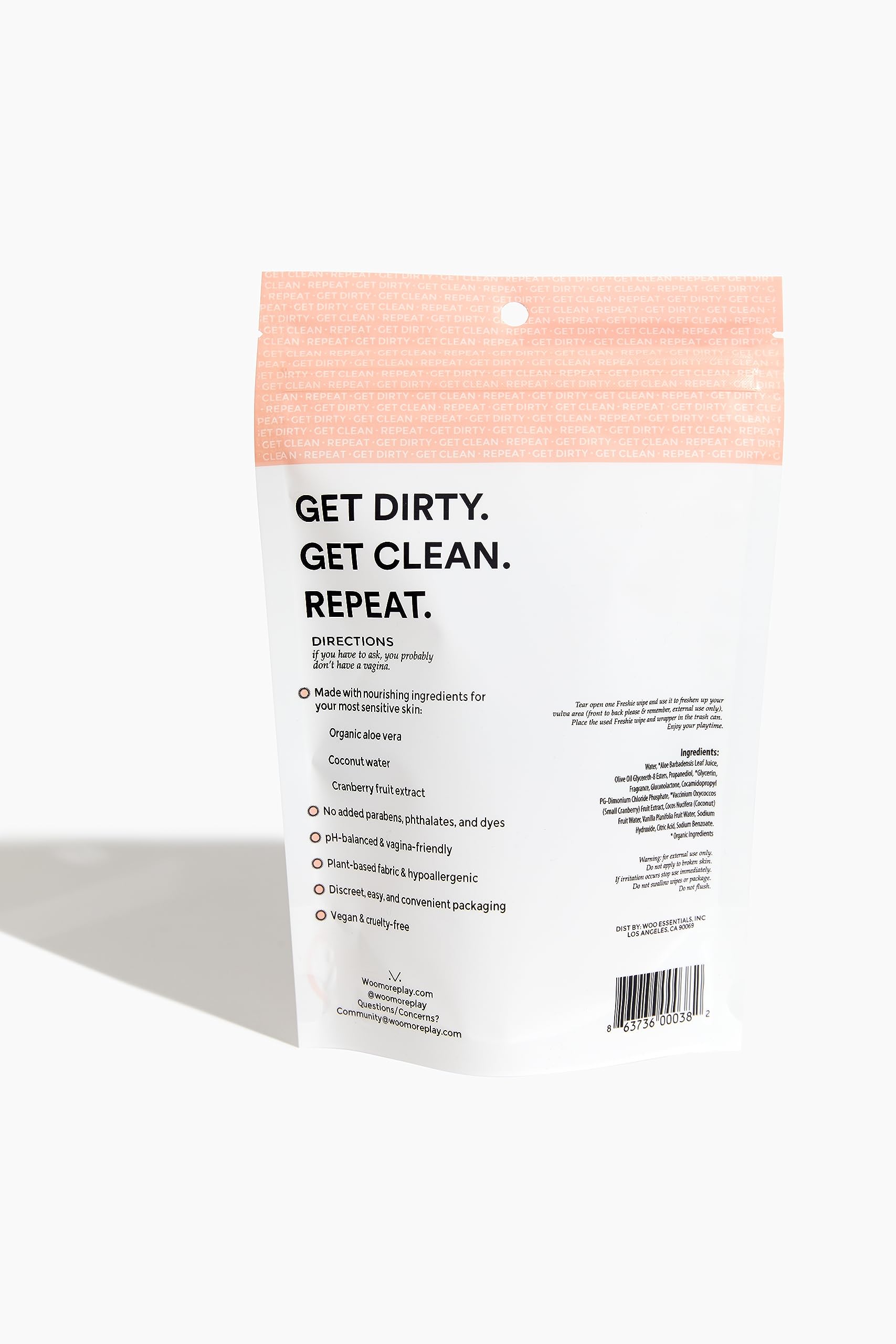 Woo More Play Freshies: All-Natural Feminine Intimacy Towelette Wipes with Coconut Oil Woo More Play buy supplements canada