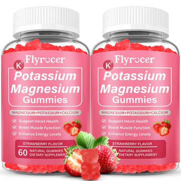 2 Pack Potassium Magnesium Gummies for Men & Women, Potassium Magnesium Supplement for Leg Cramps, Muscle Health, & Electrolyte Balance, Strawberry Flavor, 120 Gummies Flyrocer buy supplements canada