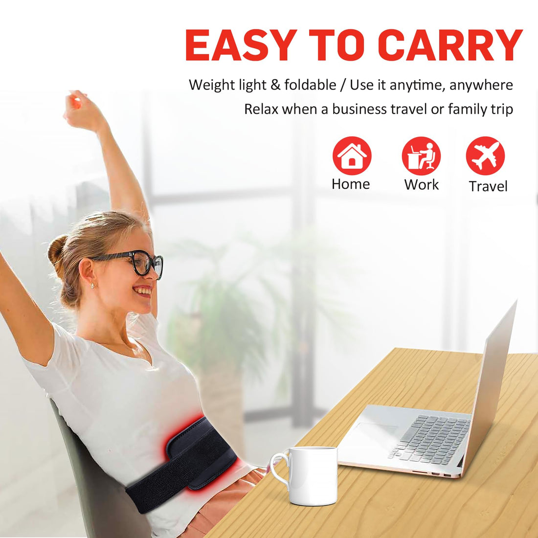 Red Light Therapy Belt, Infrared Light Therapy for Body, Wearable Wrap with Timer GMOWNW buy supplements canada