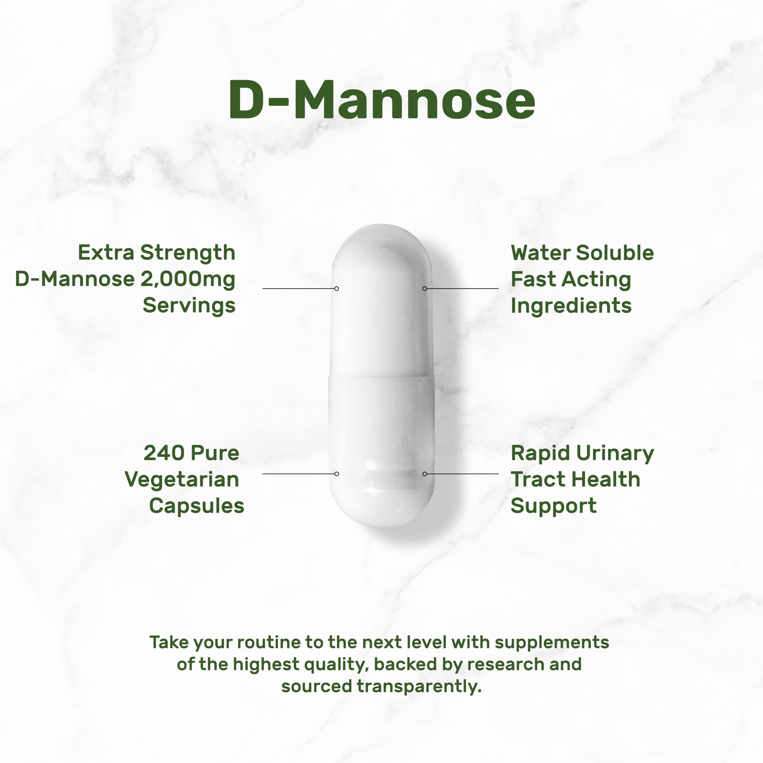DEAL SUPPLEMENT D Mannose 500mg Capsules (2,000mg Per Serving), 240 Veggie Pills – Fast Acting Water-Soluble Form – Extra Strength Urinary Tract (UTI) Health Support – Non-GMO, Vegan Friendly DEAL SUPPLEMENT buy supplements canada