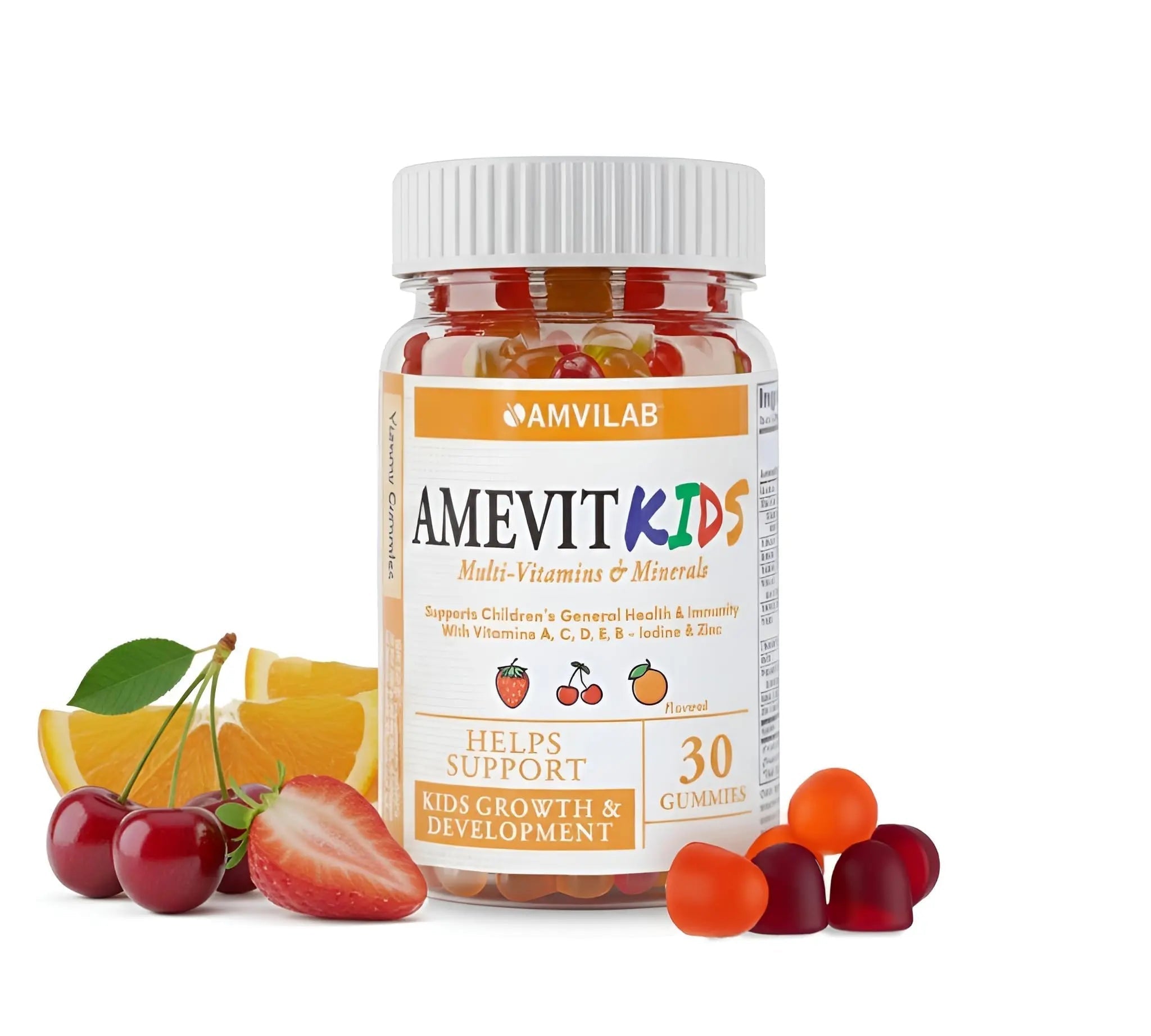AMVILAB Amevit Kids Gummy Multivitamin – Complete Daily Vitamins for Children – with Essential Nutrients for Growth & Immunity AMVILAB buy supplements canada