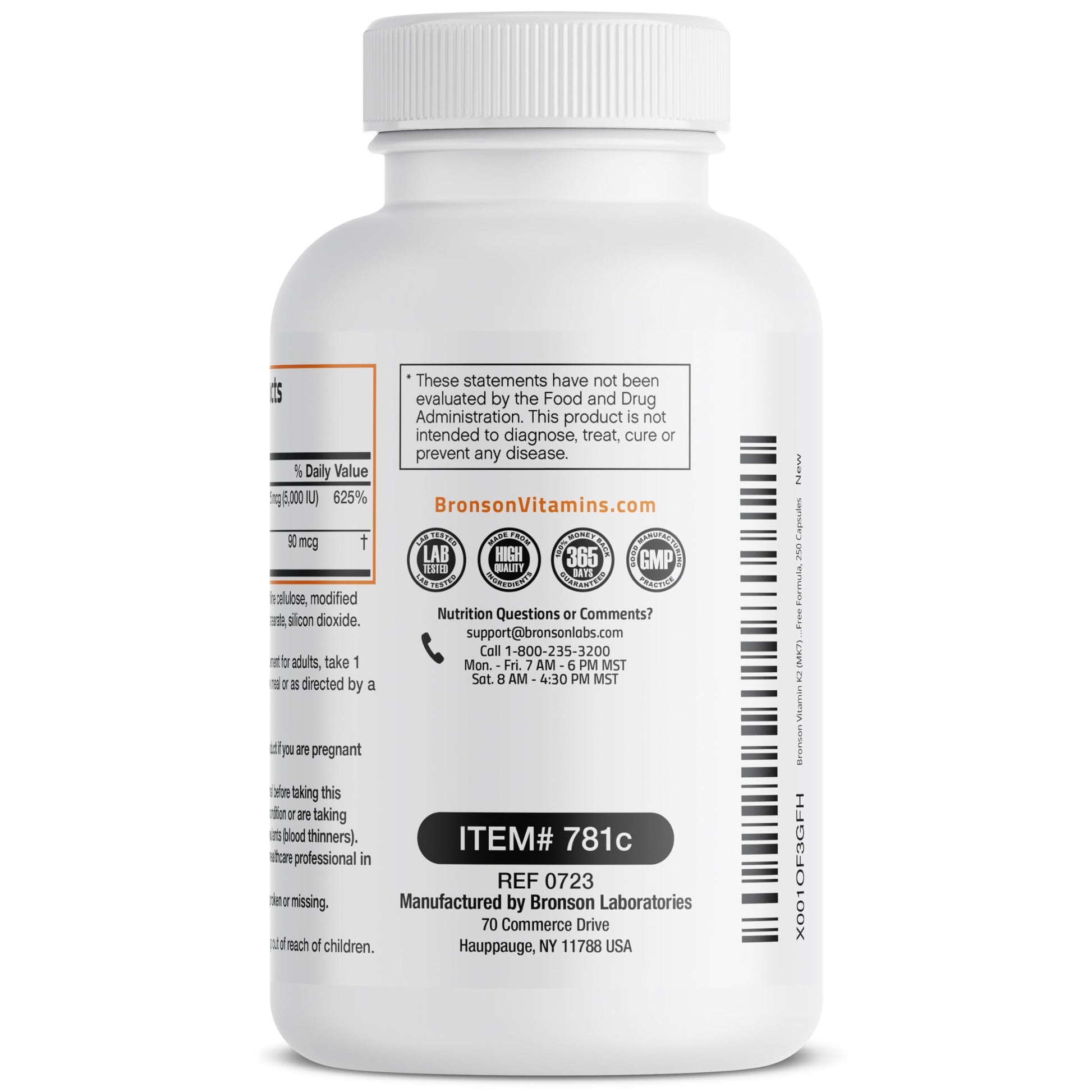 Bronson Vitamin K2 (MK7) with D3 Supplement Bone and Heart Health Non-GMO Bronson buy supplements canada