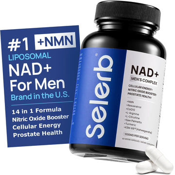 Liposomal NAD Supplement for Men – NMN Supplement Nitric Oxide Prostate Health Supplements with Resveratrol, CoQ10, L Citrulline and Lycopene for Anti-Aging & Cellular Energy Support 60 Capsules Selerb buy supplements canada