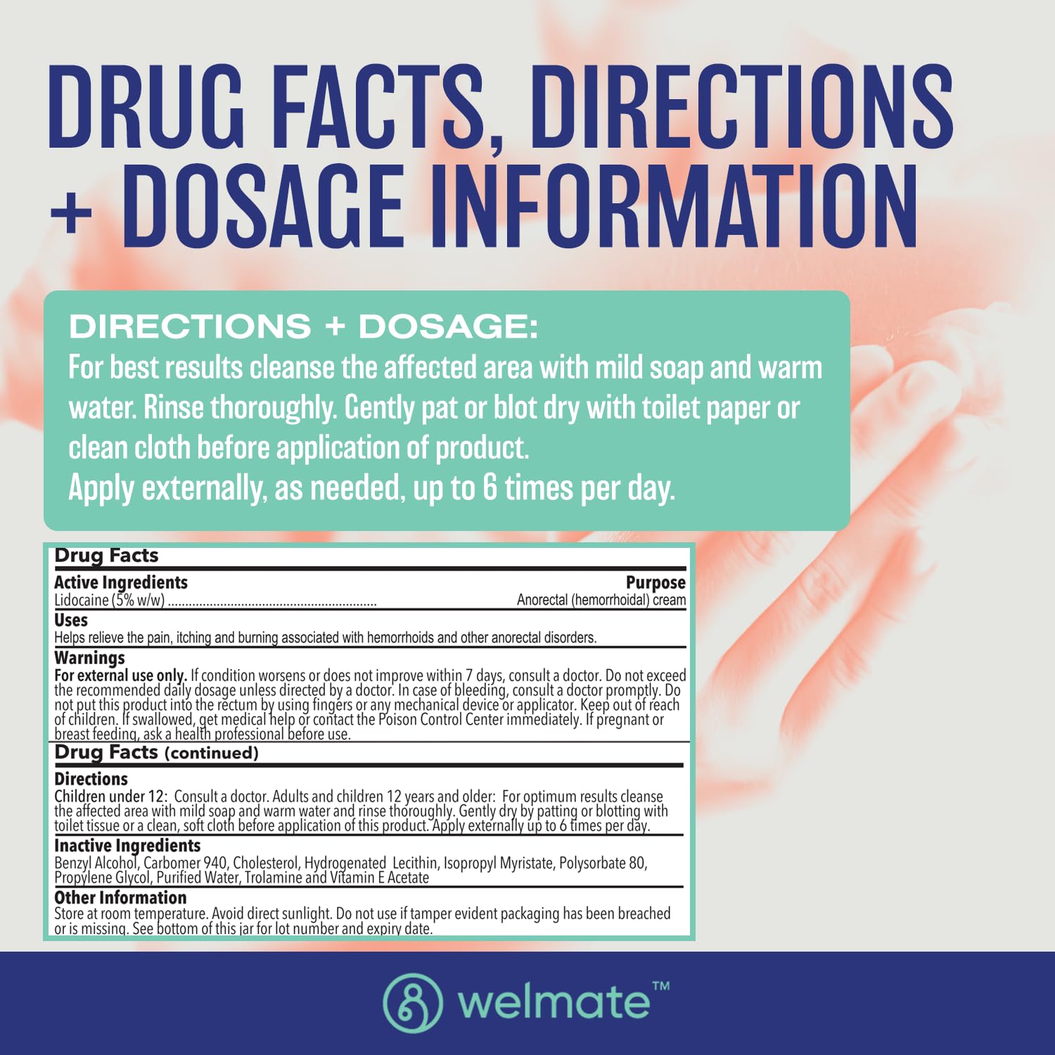 WELMATE | 5% Lidocaine | Numbing Cream Maximum Strength | Topical Anesthetic WELMATE buy supplements canada