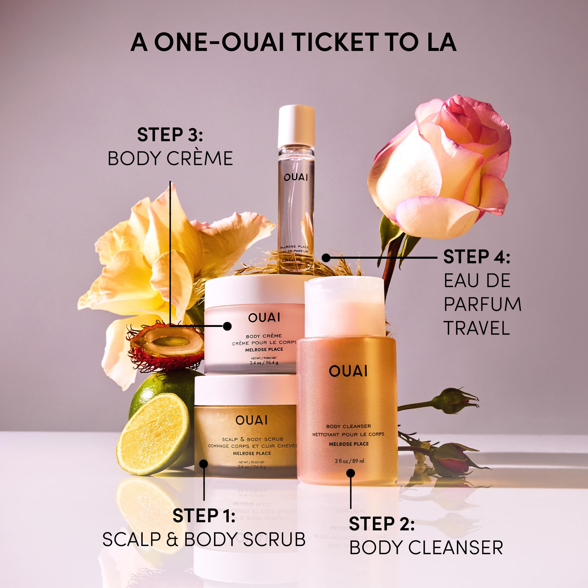 OUAI Body Cream Travel Size, Melrose Place - Hydrating Whipped Body Cream with Cupuaçu Butter, Coconut Oil & Squalane - Softens Skin and Delivers Healthy-Looking Glow - Sulfate Free Skin Care (3.4 Oz) OUAI buy supplements canada