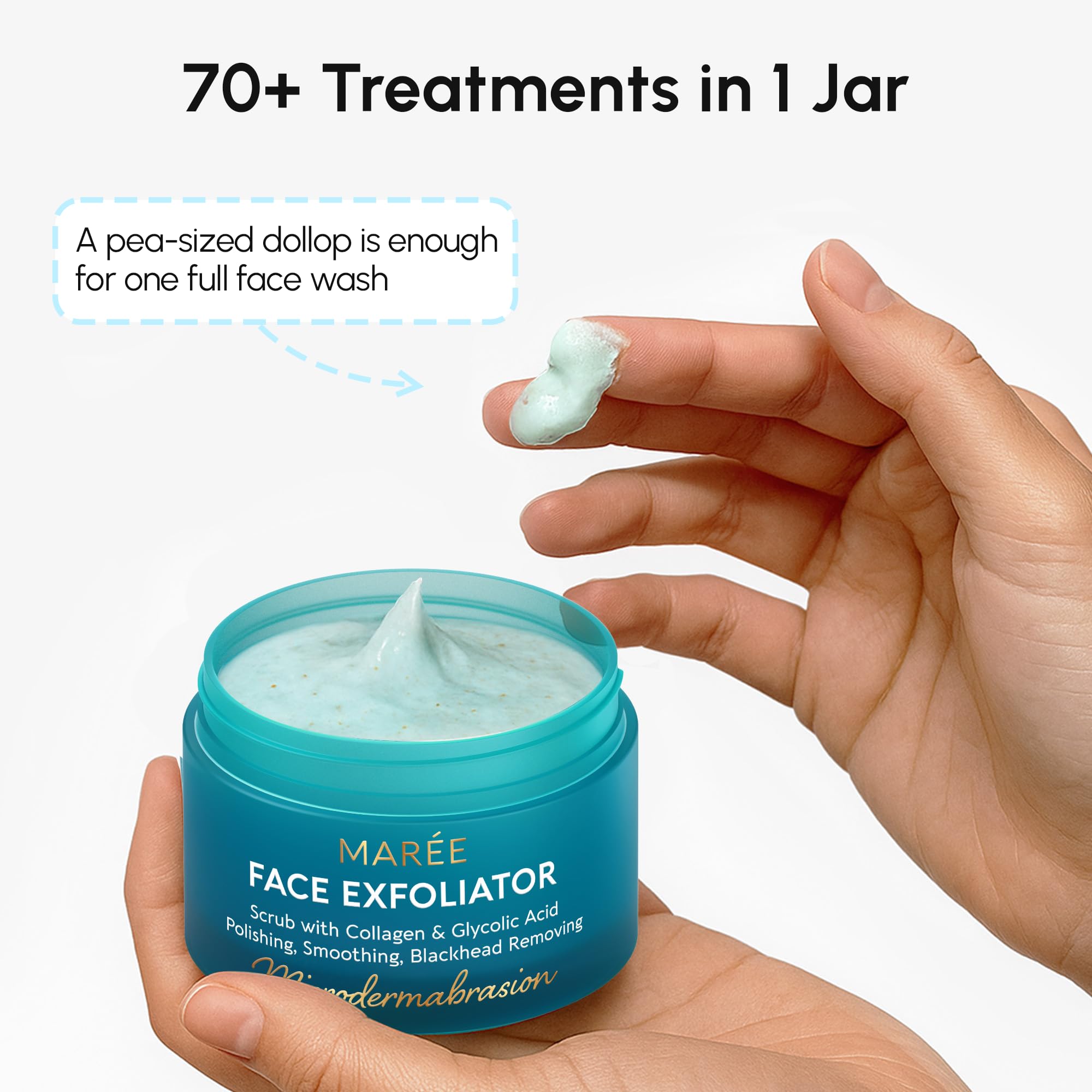 MAREE Face Exfoliator – Microdermabrasion Facial Scrub & Exfoliating Face Wash for Women – Collagen & Glycolic Acid – Gentle Scrub and Exfoliant MAREE buy supplements canada