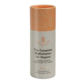 Complete Vegan Multivitamin with Iron, Omega 3, Vitamin D3, Folate, Zinc, Vitamin B12, & More - 100% Sustainable Vegan Vitamins Terraseed buy supplements canada